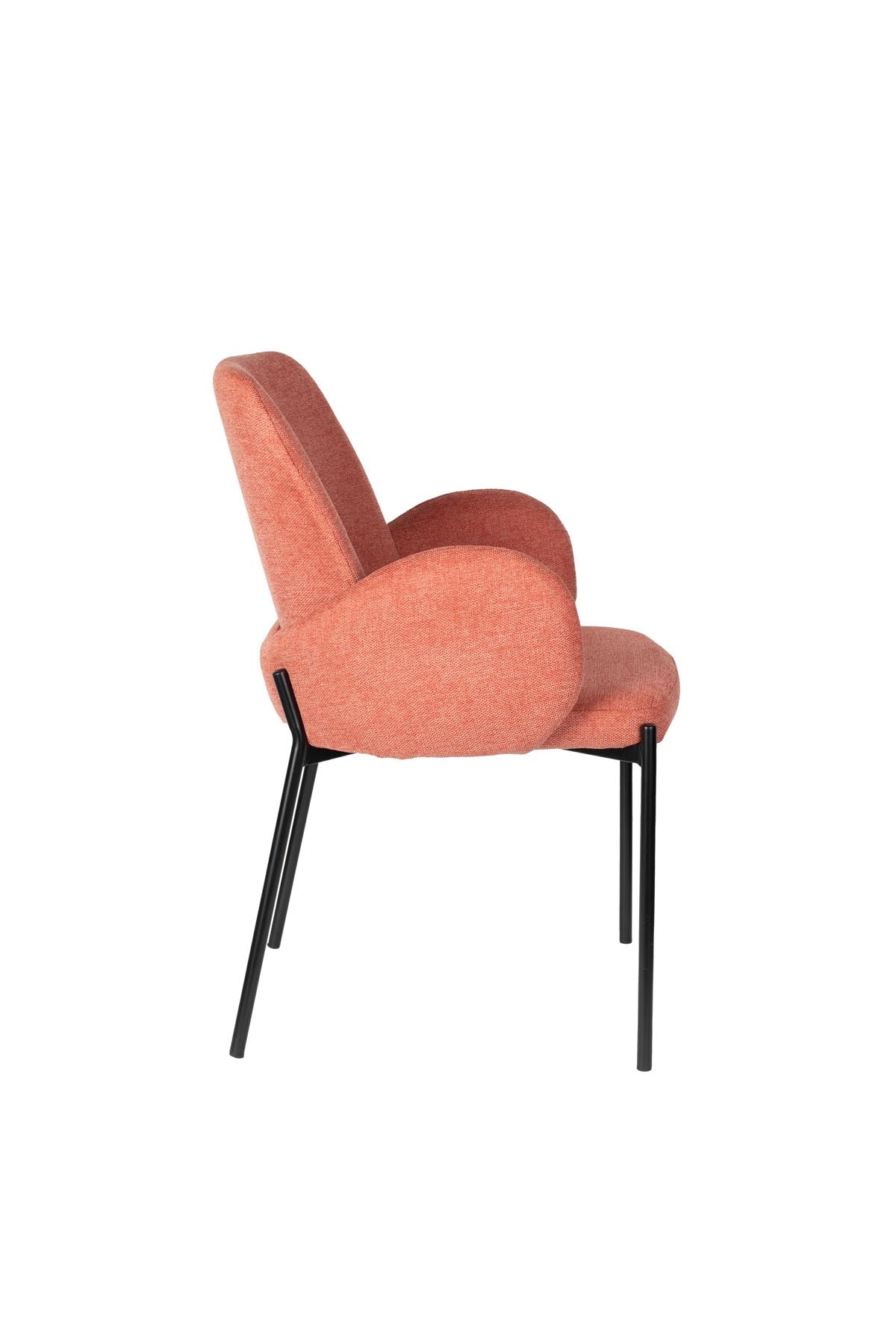 Tjarda Stuhl Altrosa in Rosa präsentiert im Onlineshop von KAQTU Design AG. Stuhl mit Armlehne ist von White Label Living