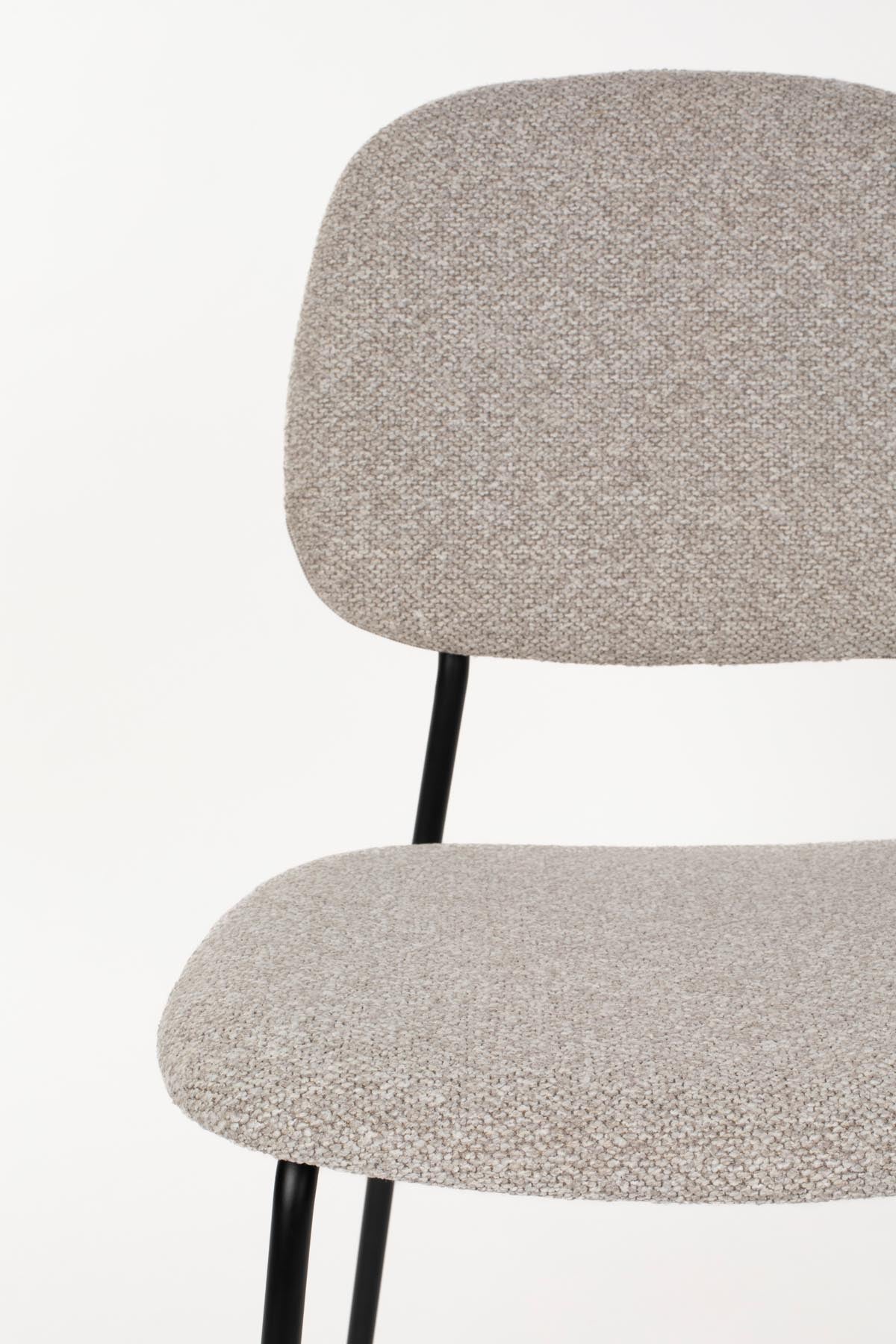 Roos Stuhl Hellbeige in beige präsentiert im Onlineshop von KAQTU Design AG. Stuhl ist von White Label Living