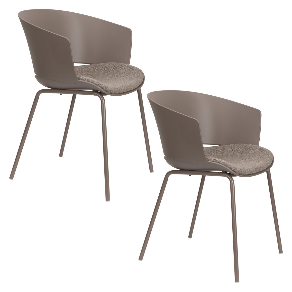 Stuhl Jessica Grey in Grau präsentiert im Onlineshop von KAQTU Design AG. Stuhl mit Armlehne ist von White Label Living
