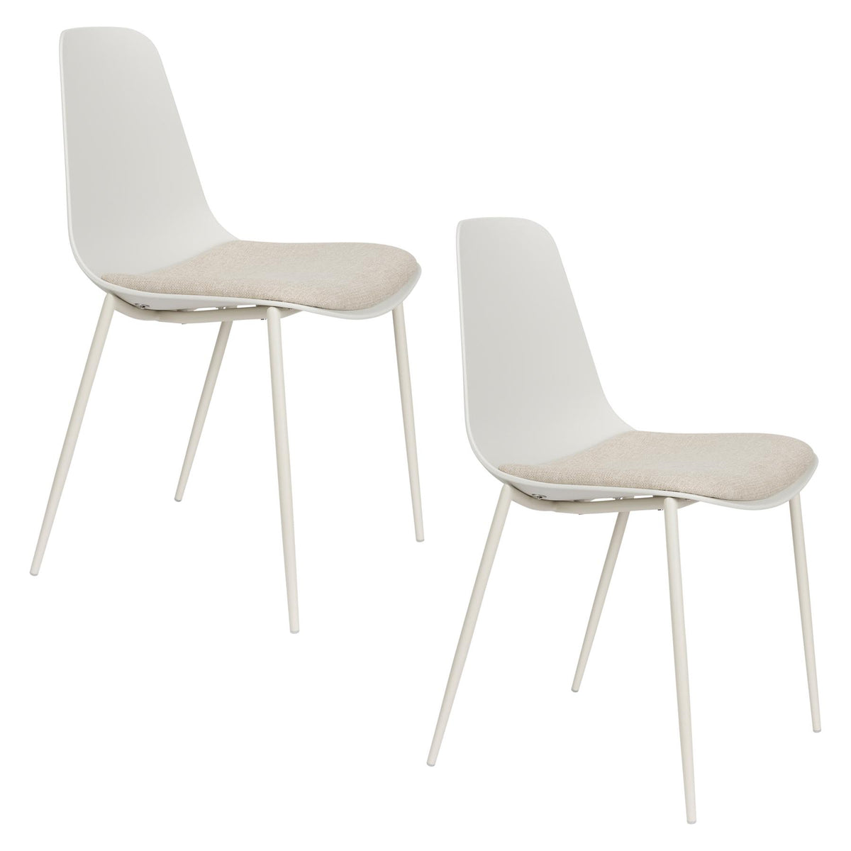 Stuhl Jeffrey White in Weiss präsentiert im Onlineshop von KAQTU Design AG. Stuhl ist von White Label Living