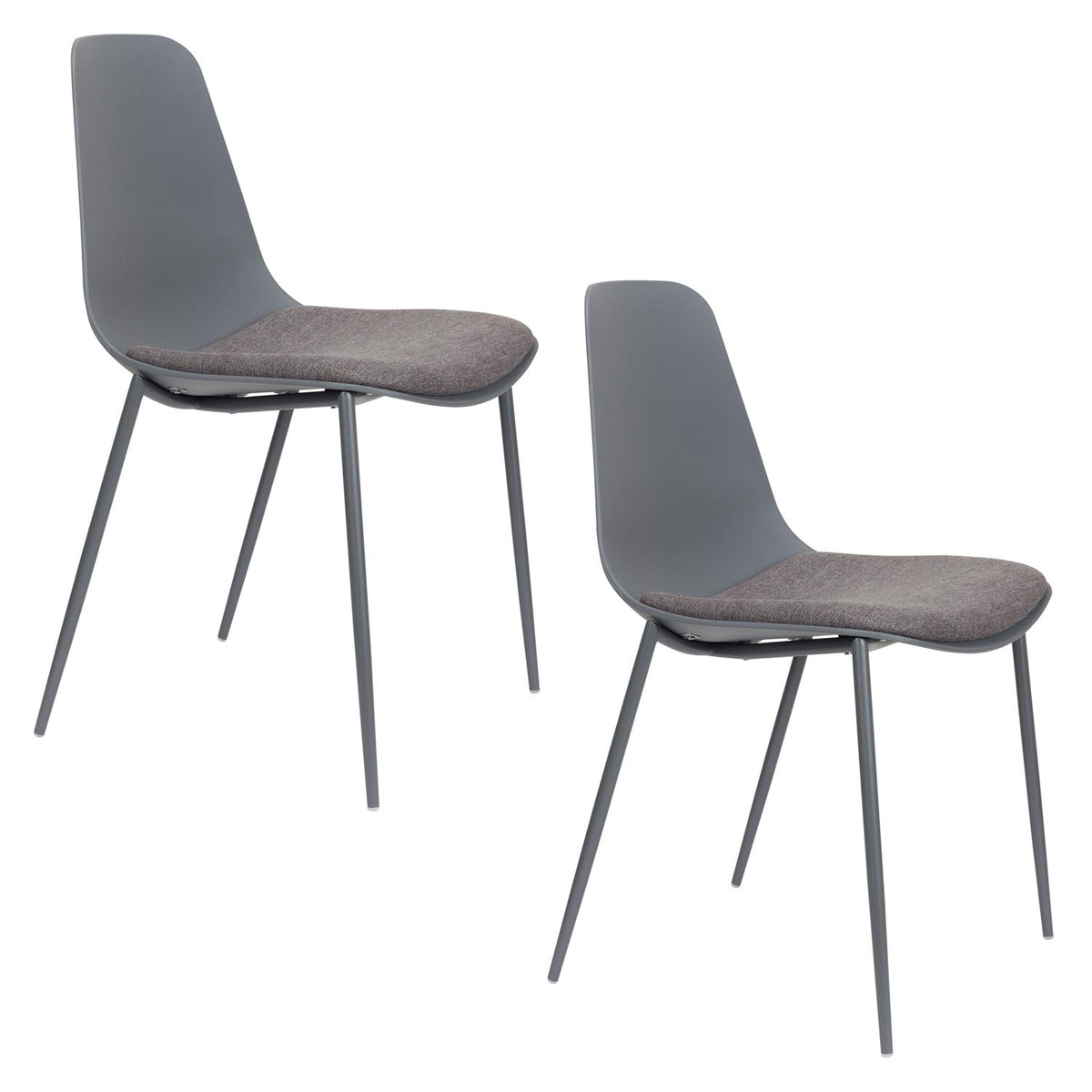 Jeffrey Stuhl in Grau präsentiert im Onlineshop von KAQTU Design AG. Stuhl ist von White Label Living