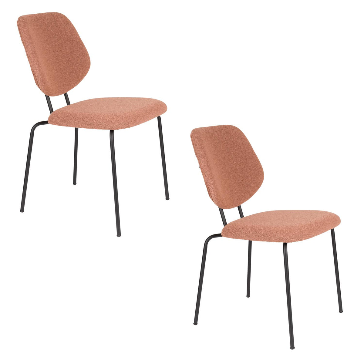 Stuhl Zelo in Rosa präsentiert im Onlineshop von KAQTU Design AG. Stuhl ist von White Label Living