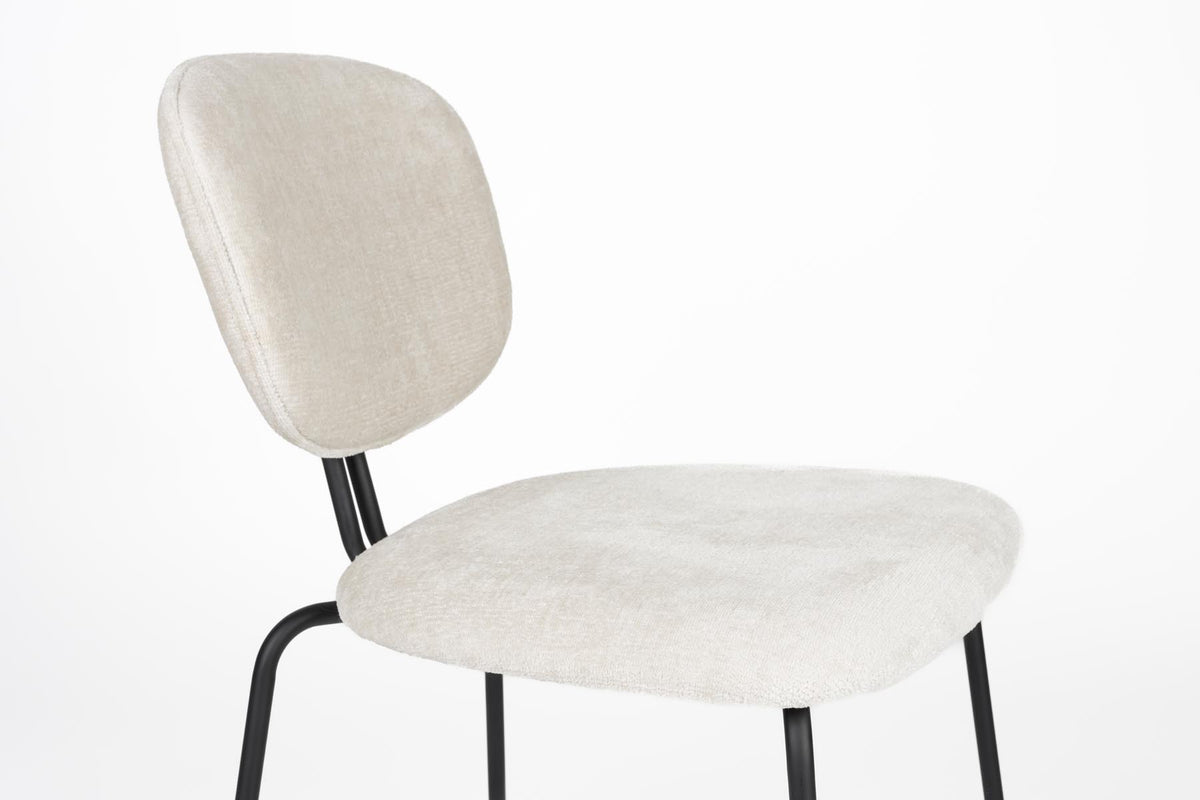 Stuhl Bouton Off-White in beige präsentiert im Onlineshop von KAQTU Design AG. Stuhl ist von White Label Living