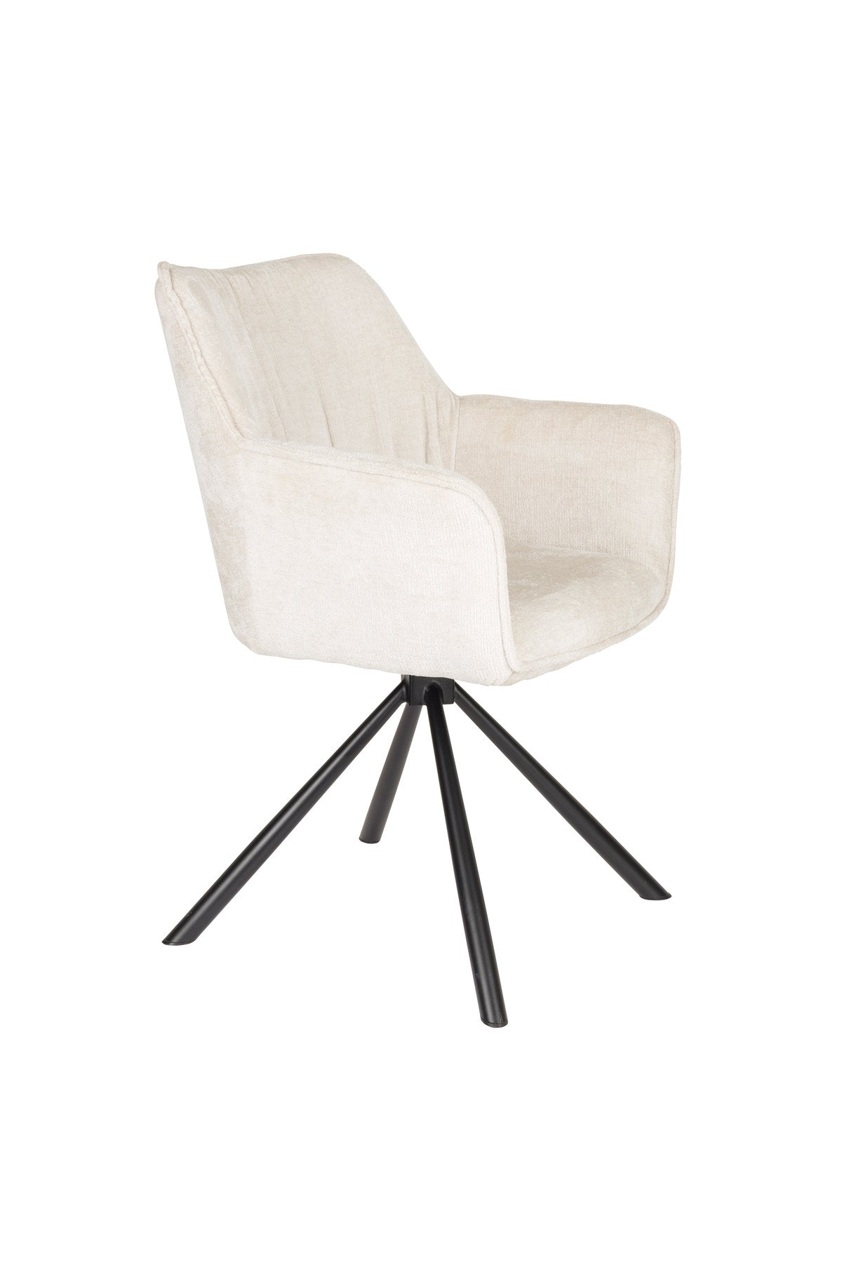 Stuhl Kodak in beige präsentiert im Onlineshop von KAQTU Design AG. Stuhl mit Armlehne ist von White Label Living