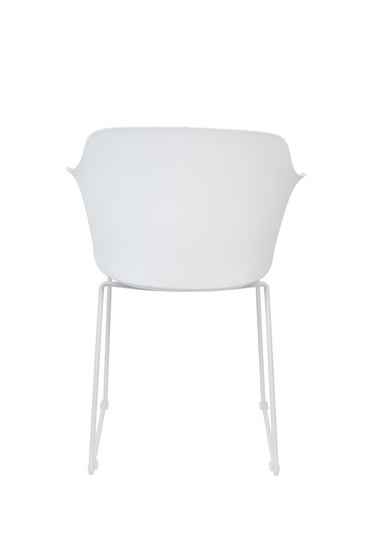 Armlehnstuhl TANGO in Weiss präsentiert im Onlineshop von KAQTU Design AG. Stuhl mit Armlehne ist von White Label Living