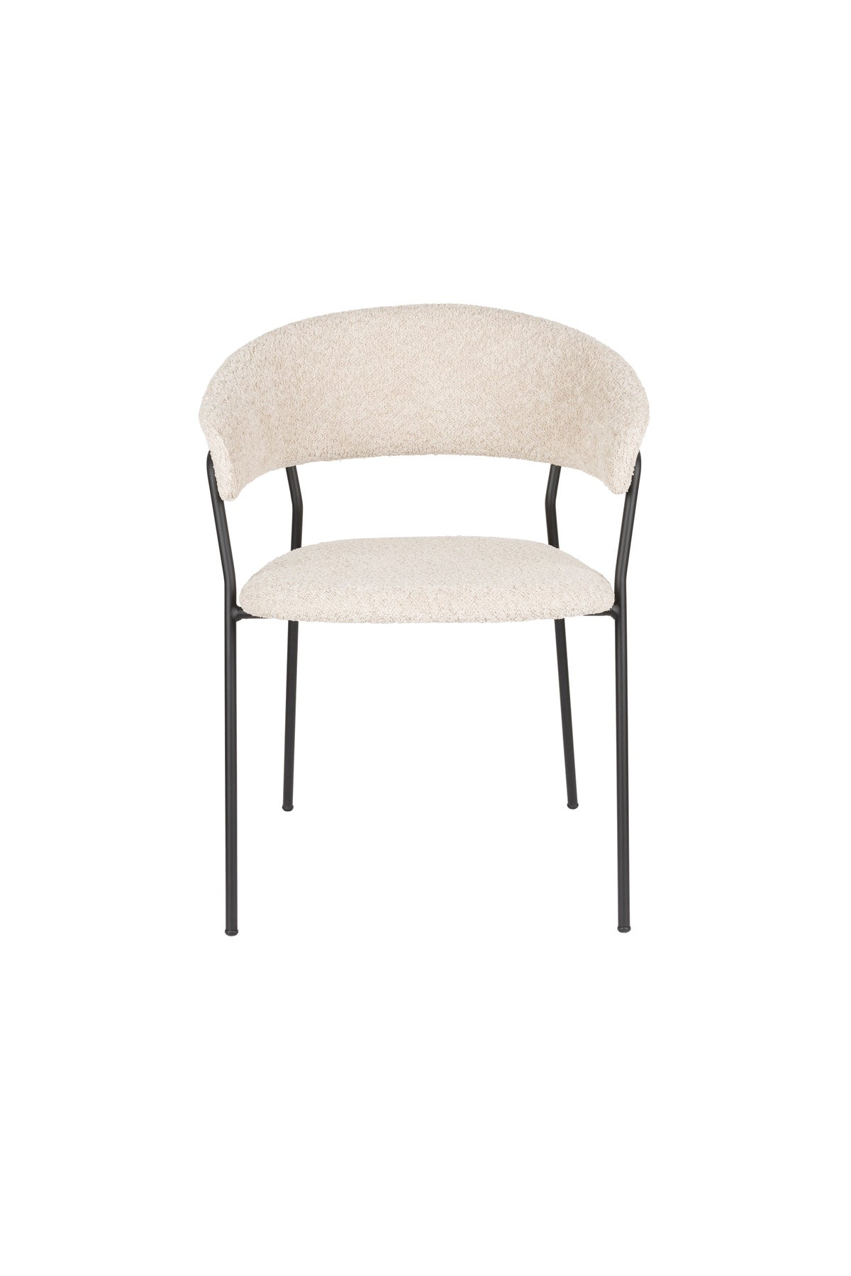 Armlehnstuhl Zeri Black in beige präsentiert im Onlineshop von KAQTU Design AG. Stuhl mit Armlehne ist von White Label Living