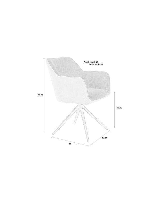Sessel Daley Beige/Braun in Braun präsentiert im Onlineshop von KAQTU Design AG. Schalenstuhl mit Armlehne ist von White Label Living