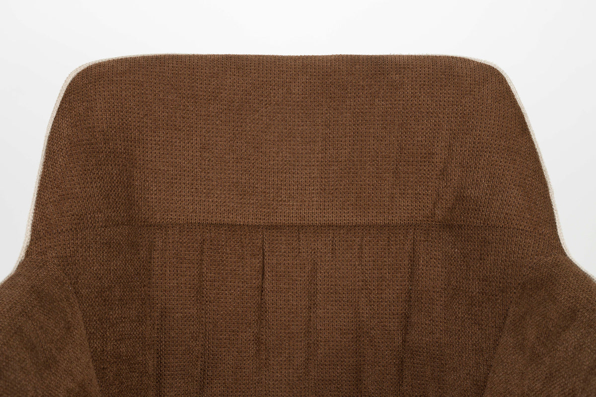 Sessel Daley Beige/Braun in Braun präsentiert im Onlineshop von KAQTU Design AG. Schalenstuhl mit Armlehne ist von White Label Living