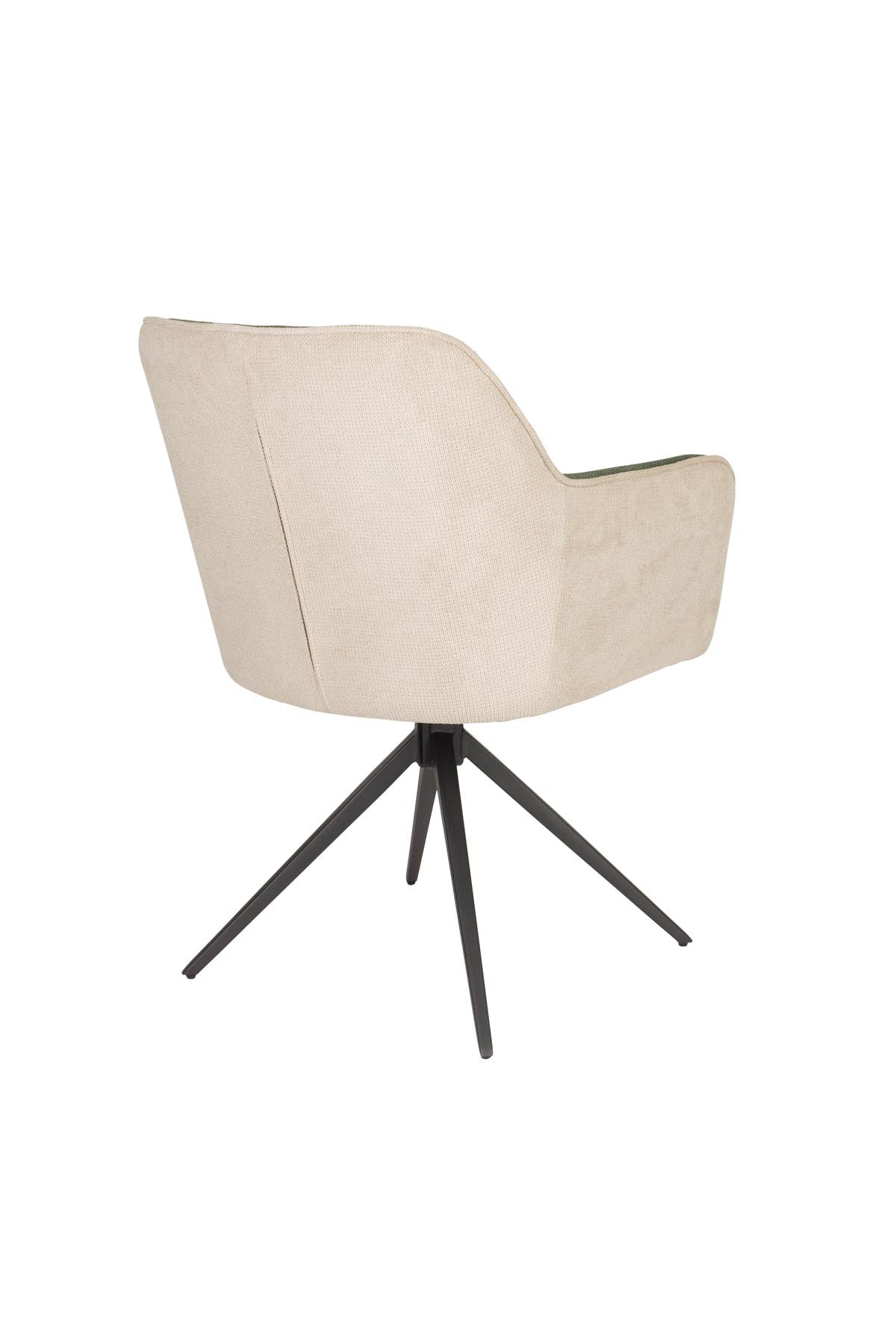Sessel Daley Beige/Grün in Braun präsentiert im Onlineshop von KAQTU Design AG. Schalenstuhl mit Armlehne ist von White Label Living