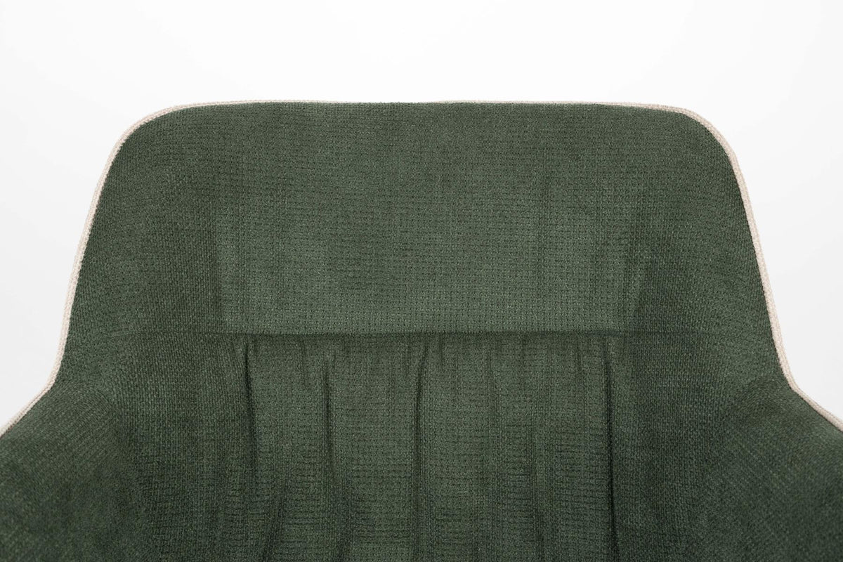 Sessel Daley Beige/Grün in Braun präsentiert im Onlineshop von KAQTU Design AG. Schalenstuhl mit Armlehne ist von White Label Living