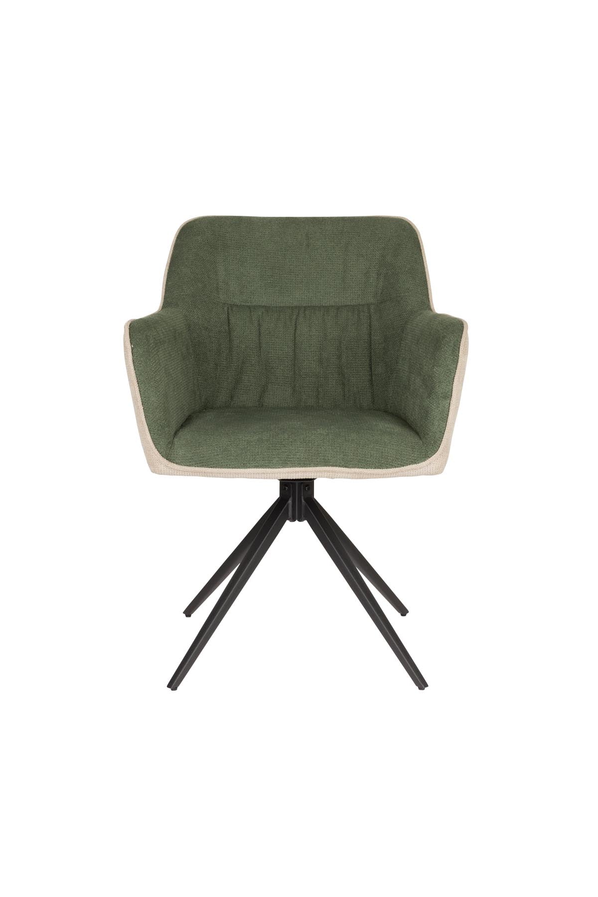 Sessel Daley Beige/Grün in Braun präsentiert im Onlineshop von KAQTU Design AG. Schalenstuhl mit Armlehne ist von White Label Living