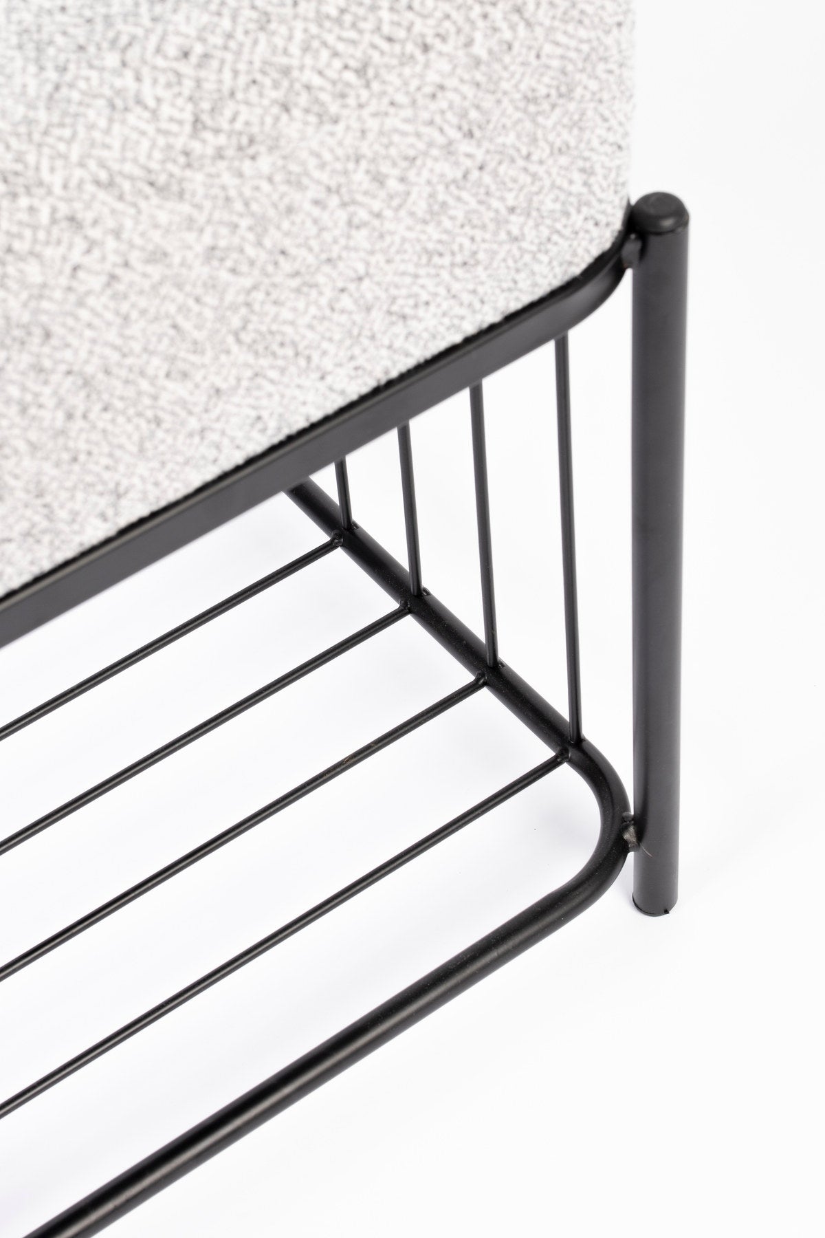 Hocker Milou in Grau/Schwarz präsentiert im Onlineshop von KAQTU Design AG. Hocker ist von White Label Living
