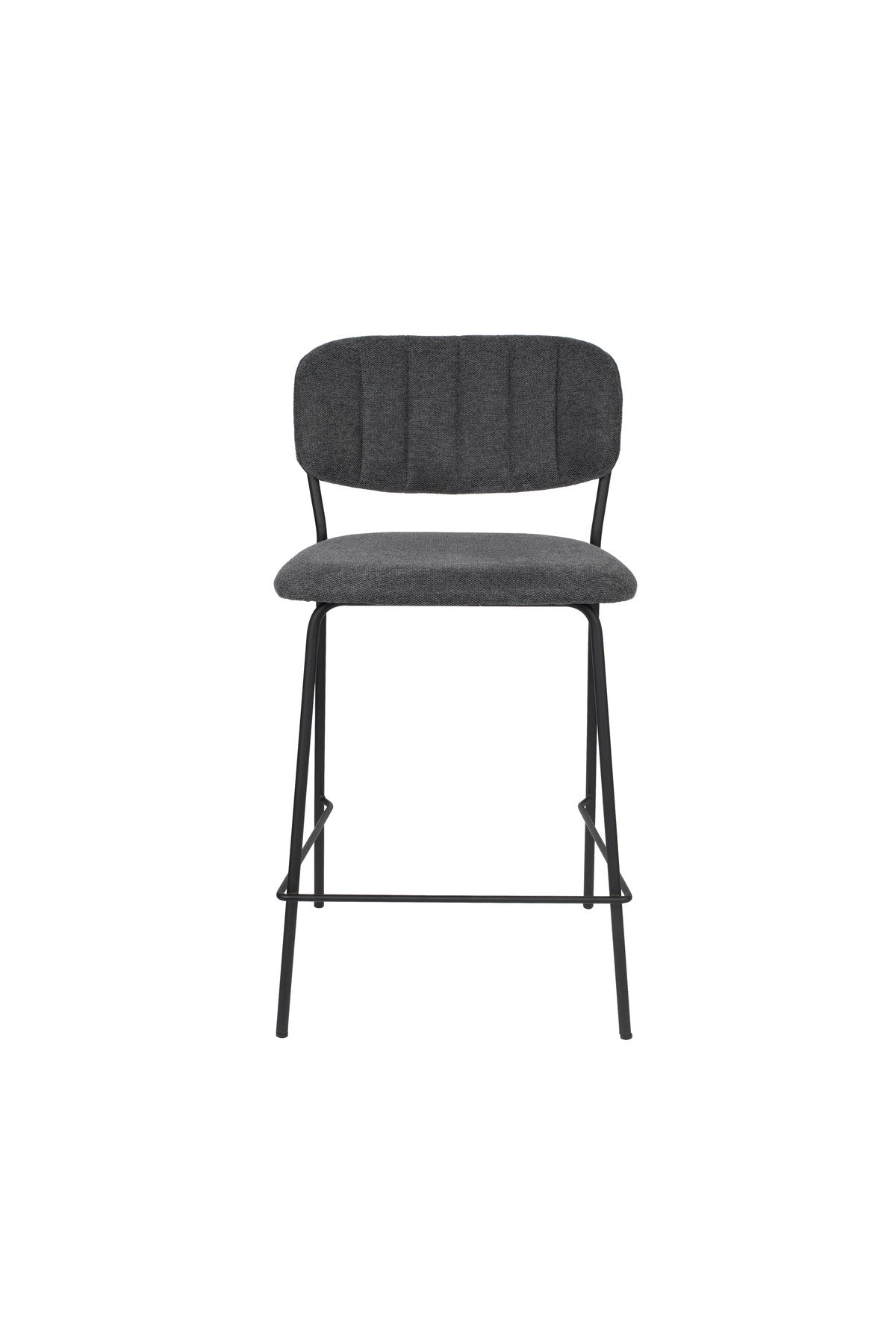 Barstuhl Jolien gepolstert in Grau präsentiert im Onlineshop von KAQTU Design AG. Barstuhl ist von White Label Living