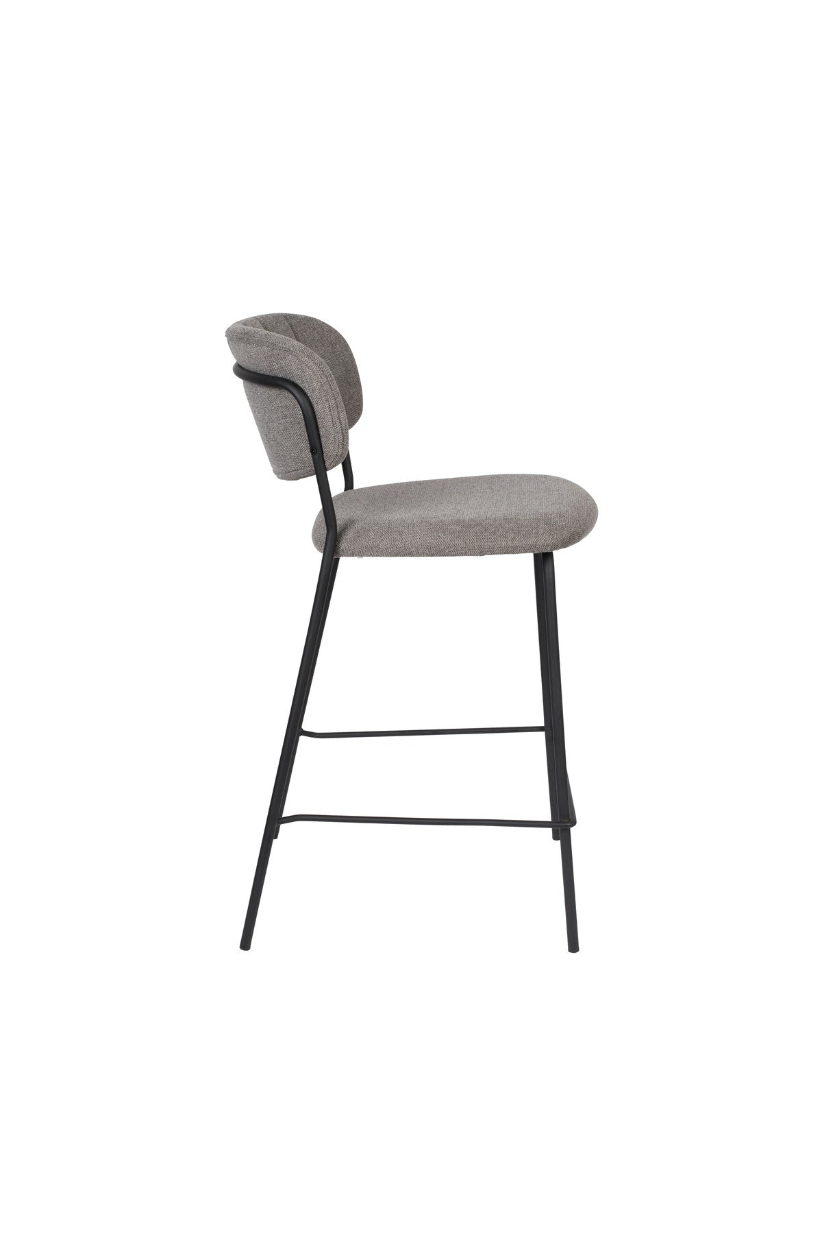 Barstuhl Jolien gepolstert in Grau präsentiert im Onlineshop von KAQTU Design AG. Barstuhl ist von White Label Living