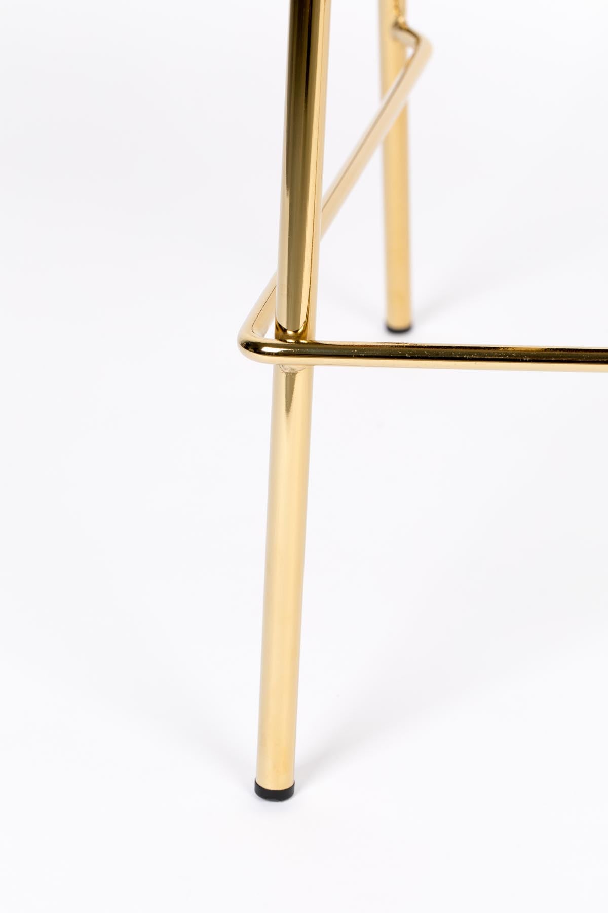 Barstuhl Jolien gepolstert in Rosa präsentiert im Onlineshop von KAQTU Design AG. Barstuhl ist von White Label Living