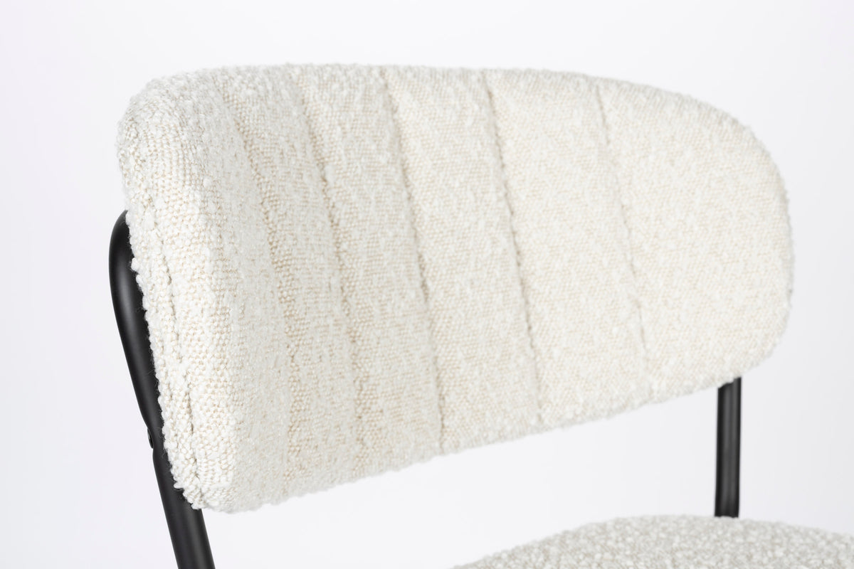 Barstuhl Jolien gepolstert in Weiss präsentiert im Onlineshop von KAQTU Design AG. Barstuhl ist von White Label Living
