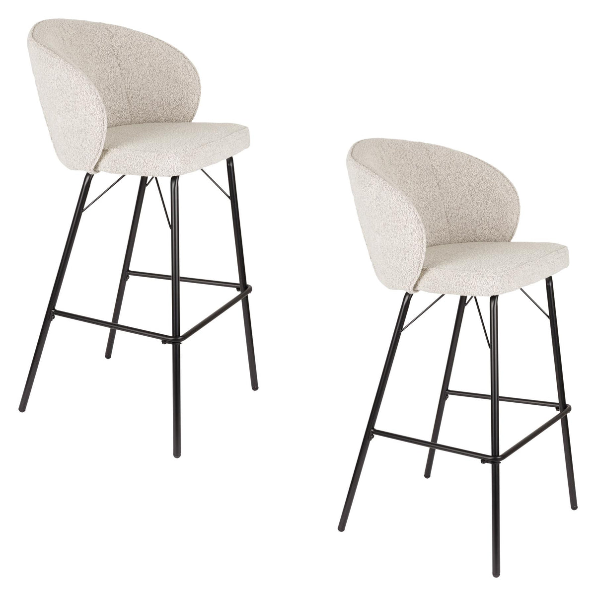 Barhocker Joa Beige in beige präsentiert im Onlineshop von KAQTU Design AG. Barstuhl ist von White Label Living