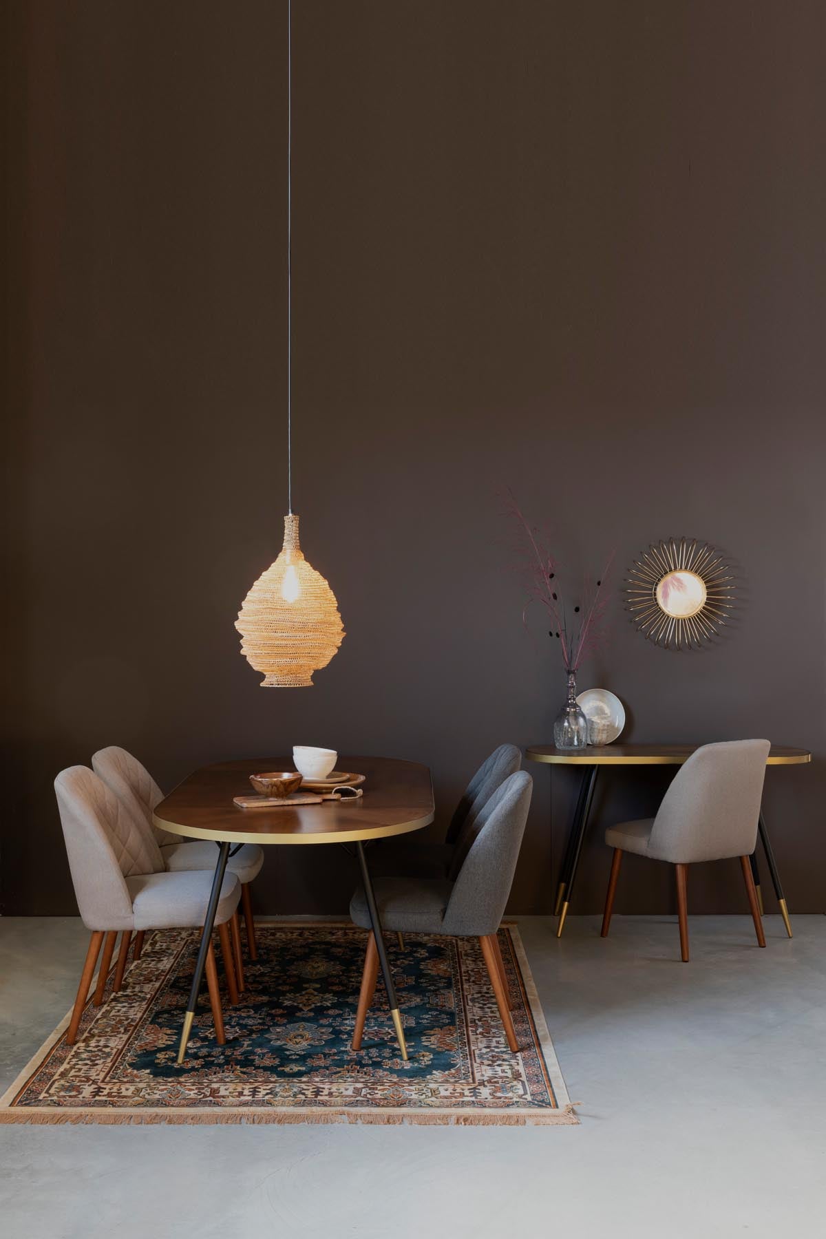 Tisch DENISE OVAL in Mehrfarbig präsentiert im Onlineshop von KAQTU Design AG. Esstisch ist von White Label Living