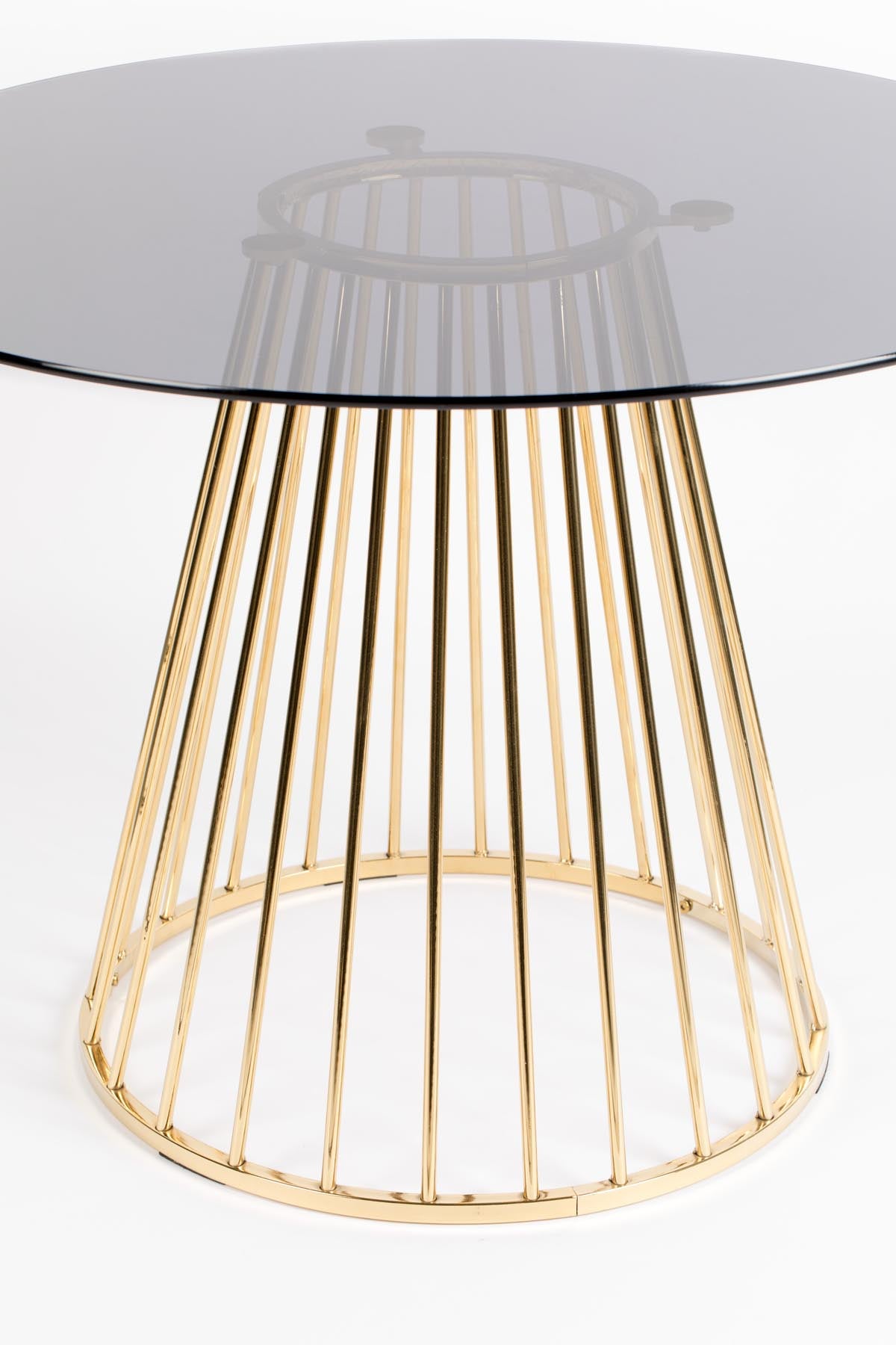 Tisch FLORIS in Grau/Gold präsentiert im Onlineshop von KAQTU Design AG. Esstisch ist von White Label Living