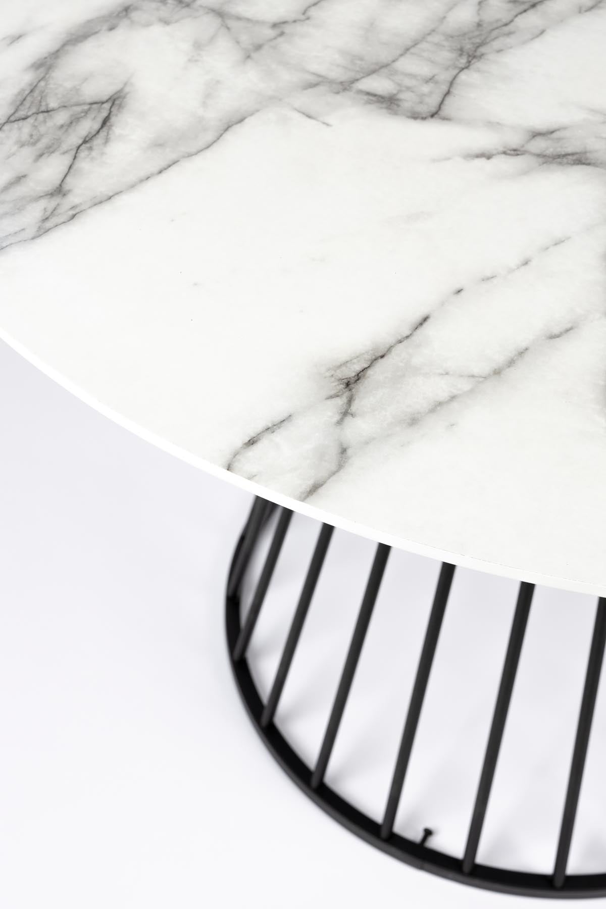 Tisch FLORIS in Weiss/Schwarz präsentiert im Onlineshop von KAQTU Design AG. Esstisch ist von White Label Living