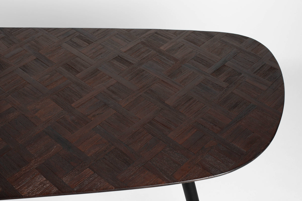 Webster Esstisch rechteckig in Braun präsentiert im Onlineshop von KAQTU Design AG. Esstisch ist von White Label Living