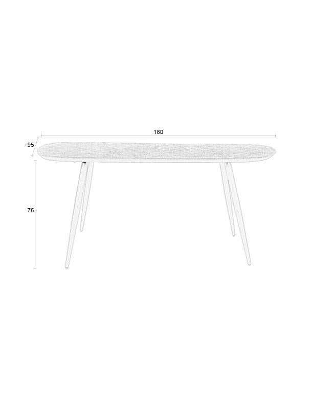Webster Esstisch rechteckig in Braun präsentiert im Onlineshop von KAQTU Design AG. Esstisch ist von White Label Living