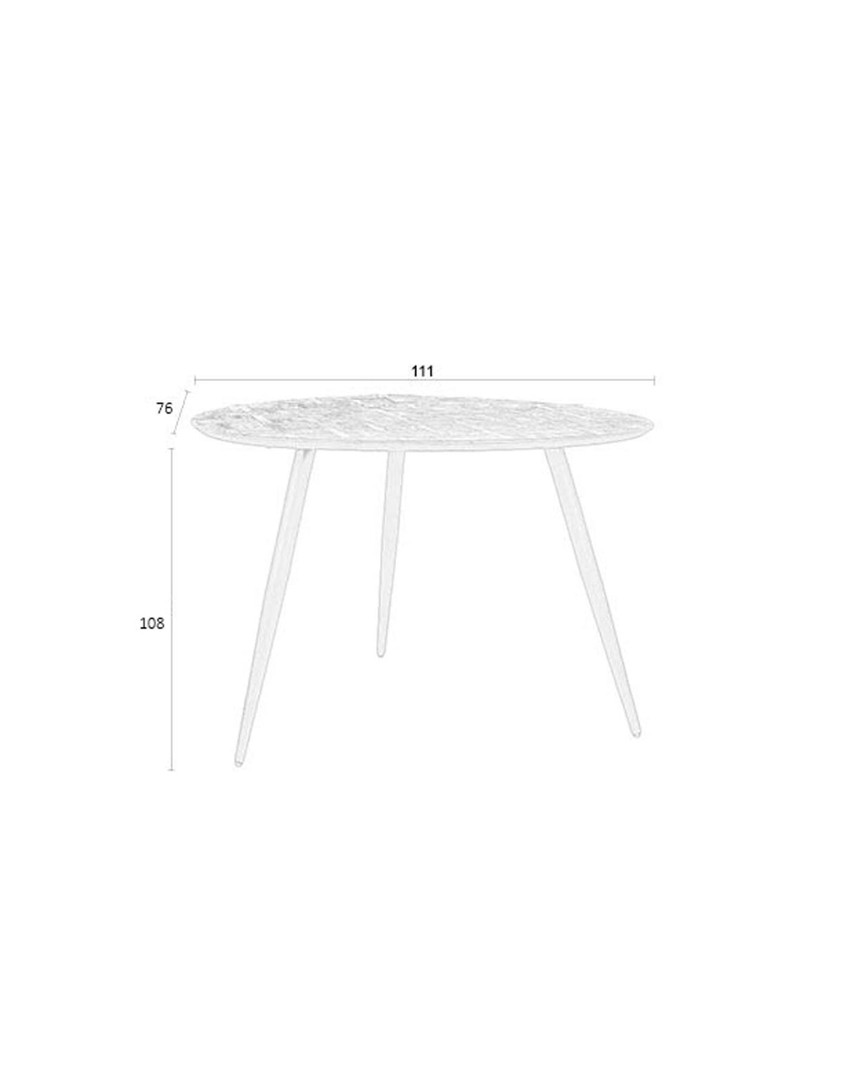 Webster Esstisch rund in Braun präsentiert im Onlineshop von KAQTU Design AG. Couchtisch ist von White Label Living