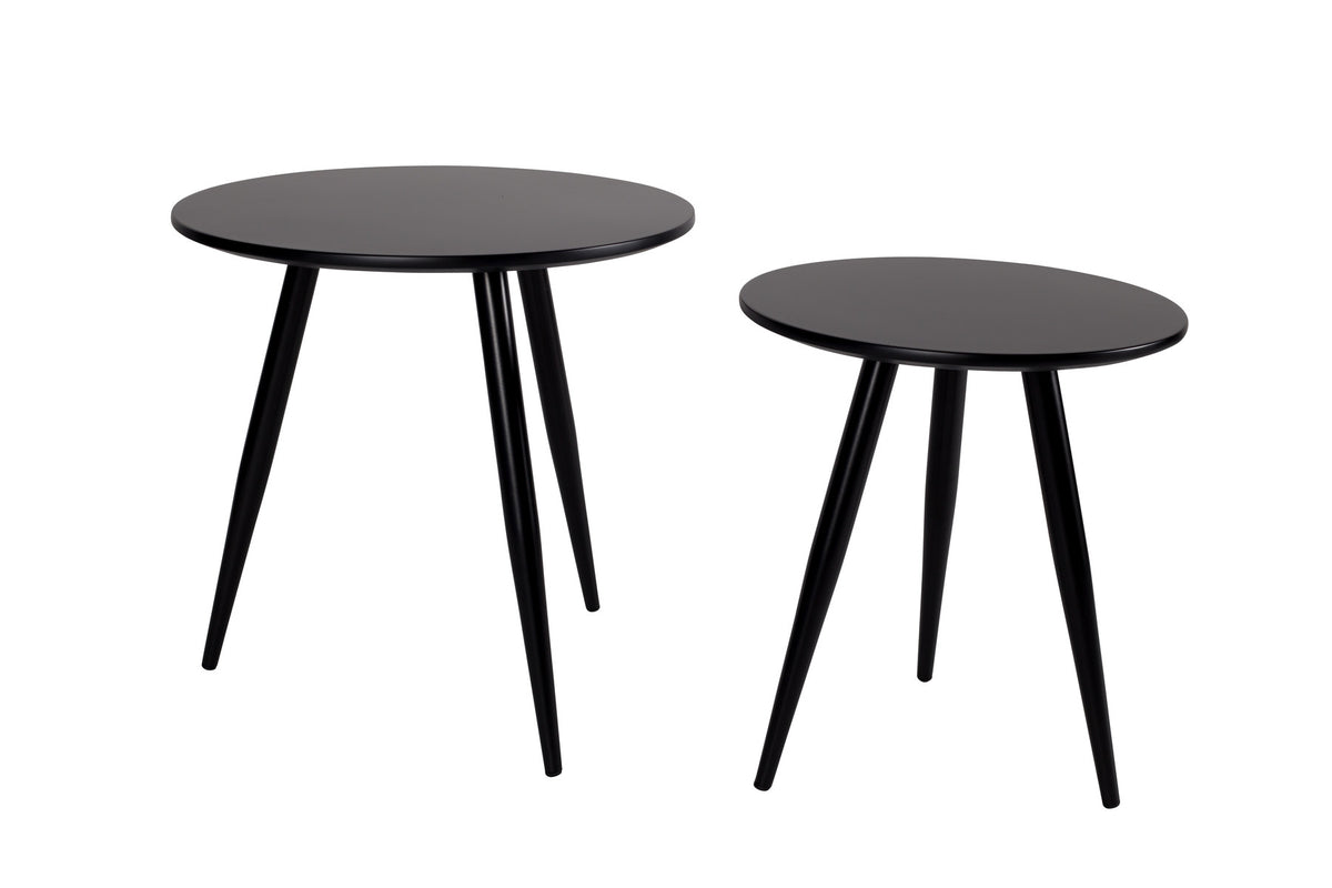 Beistelltisch Daven 2er Set in Schwarz präsentiert im Onlineshop von KAQTU Design AG. Beistelltisch ist von White Label Living