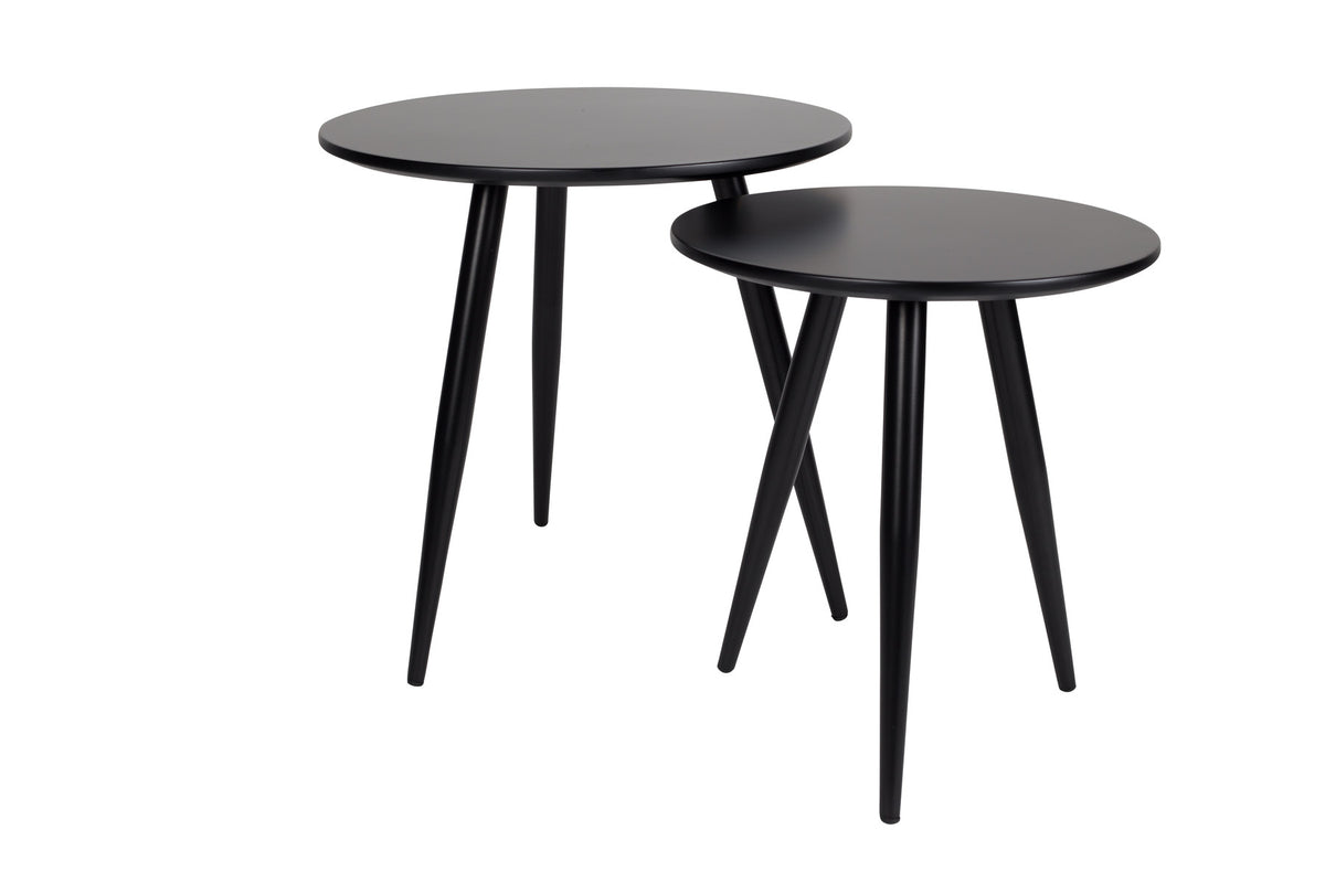 Beistelltisch Daven 2er Set in Schwarz präsentiert im Onlineshop von KAQTU Design AG. Beistelltisch ist von White Label Living
