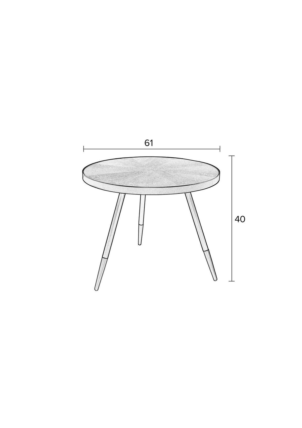 Beistelltisch DENISE in Mehrfarbig präsentiert im Onlineshop von KAQTU Design AG. Couchtisch ist von White Label Living
