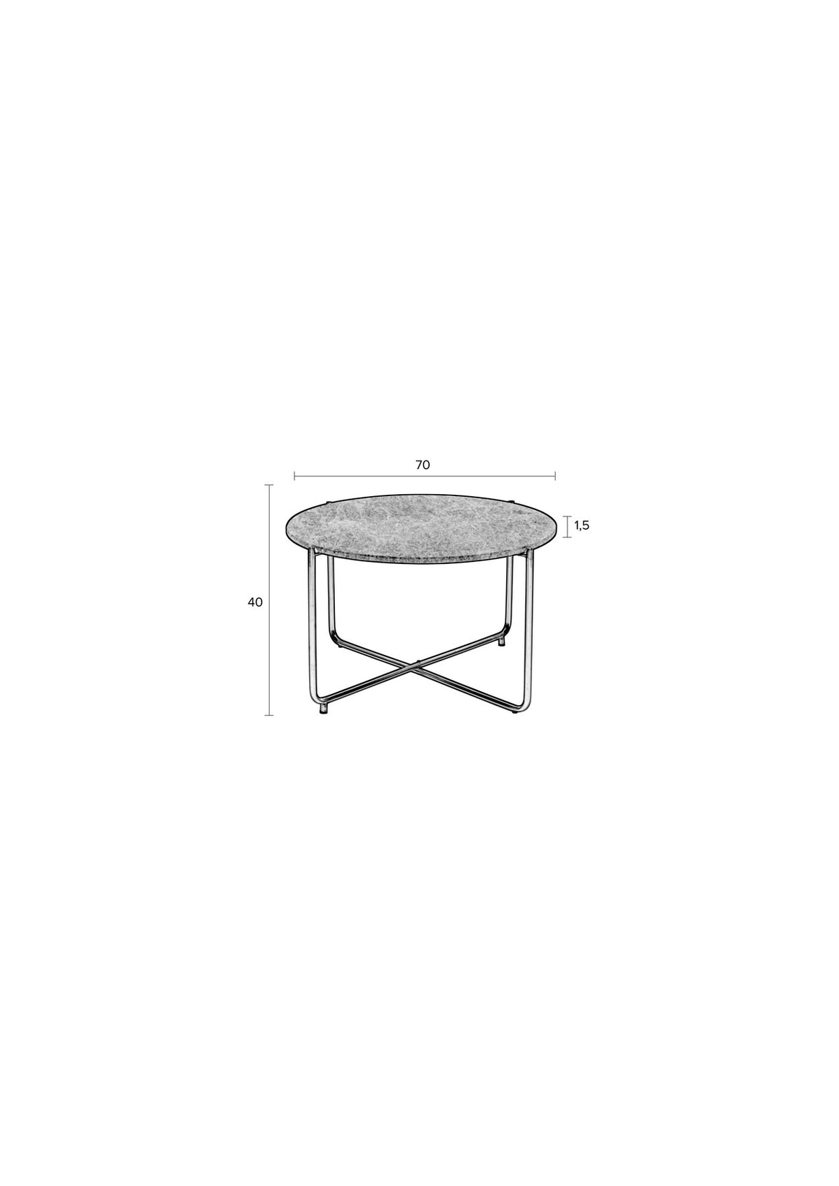 Beistelltisch TIMPA MARBLE in Weiss präsentiert im Onlineshop von KAQTU Design AG. Couchtisch ist von White Label Living