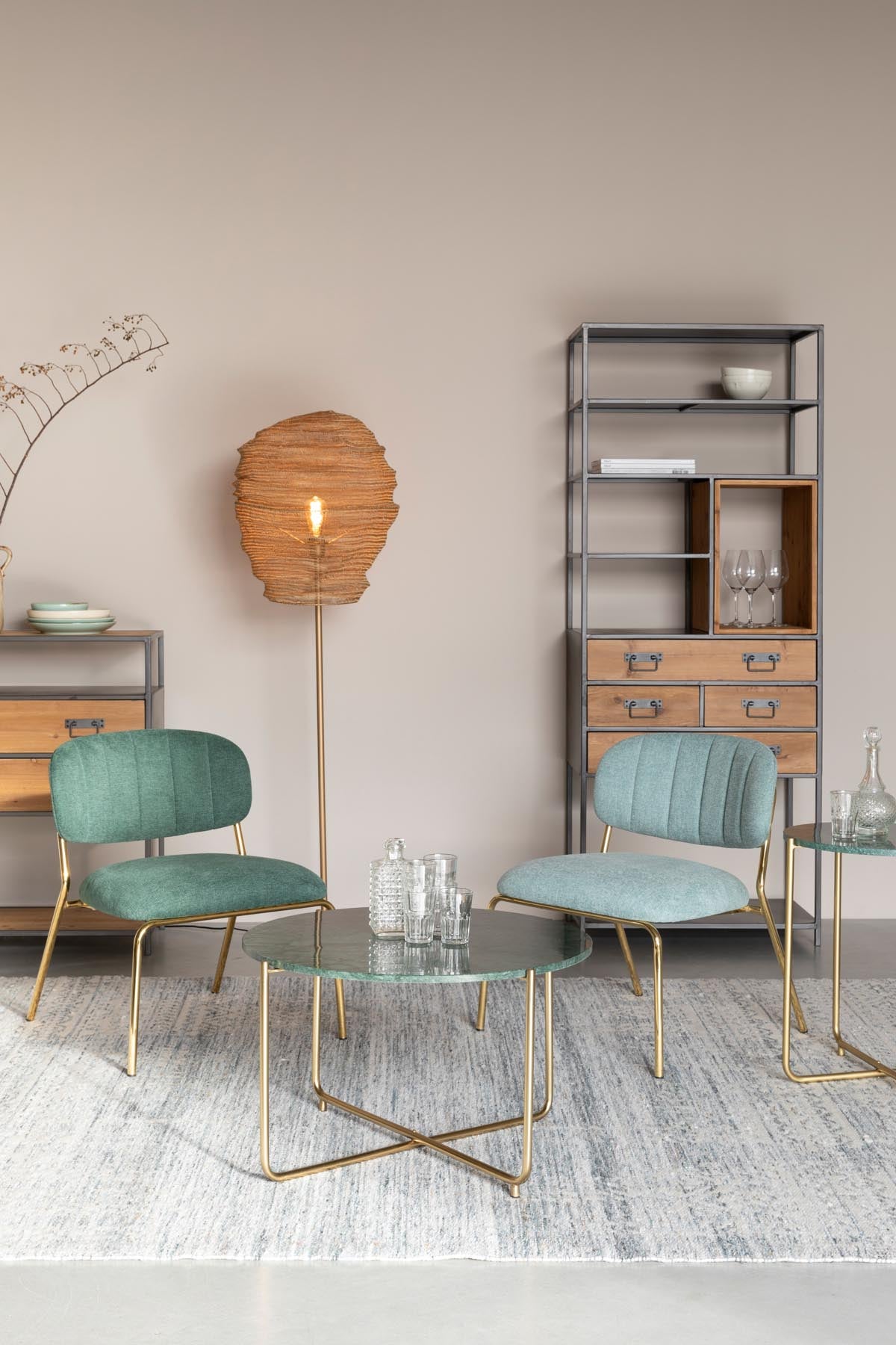 Beistelltisch TIMPA MARBLE in Grün präsentiert im Onlineshop von KAQTU Design AG. Couchtisch ist von White Label Living