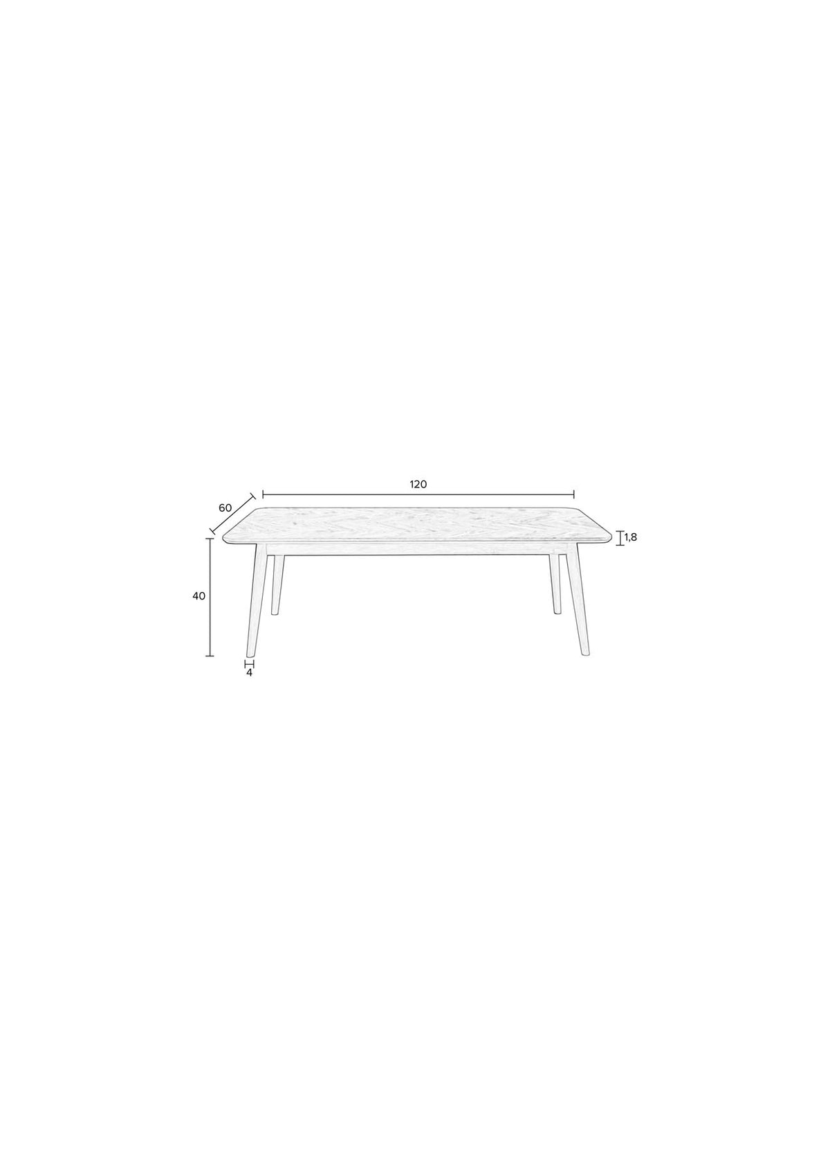 Beistelltisch Fabio in Natur präsentiert im Onlineshop von KAQTU Design AG. Couchtisch ist von White Label Living