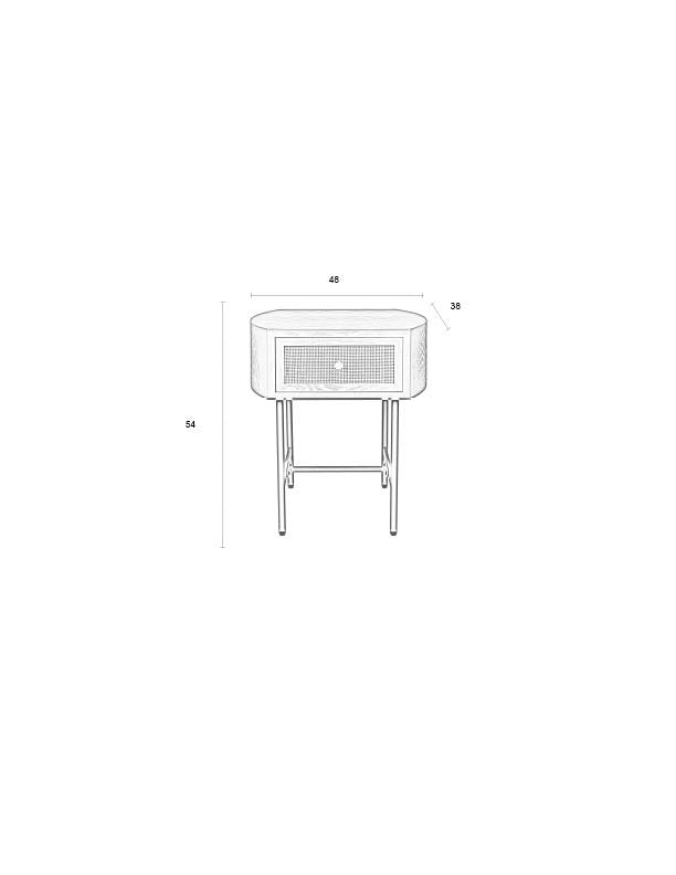 Beistelltisch AMAYA in beige präsentiert im Onlineshop von KAQTU Design AG. Beistelltisch ist von White Label Living