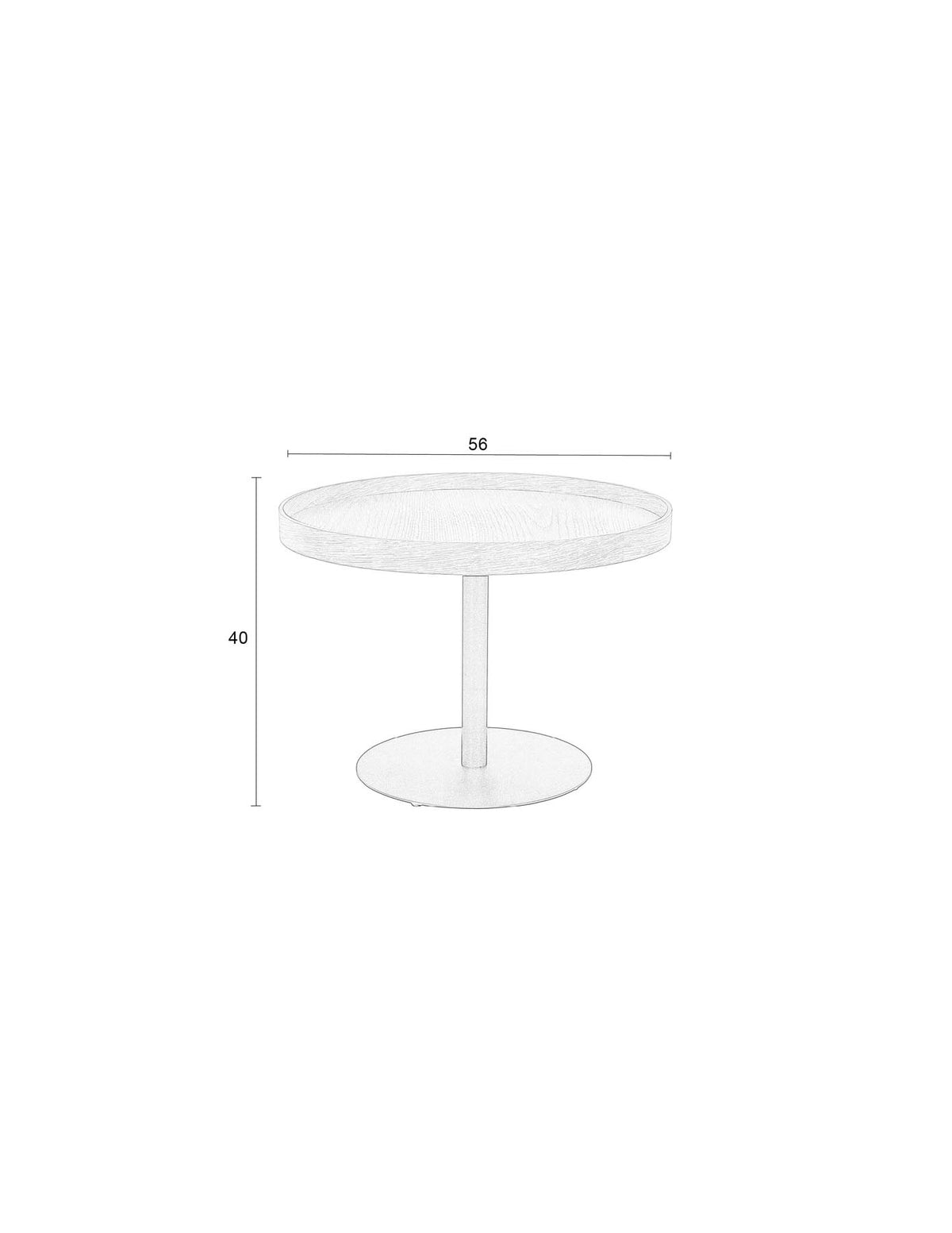 Beistelltisch Yuri M in Schwarz präsentiert im Onlineshop von KAQTU Design AG. Couchtisch ist von White Label Living