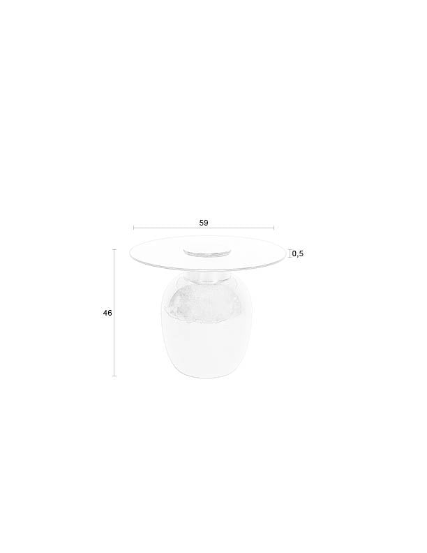Mohra Beistelltisch L in beige präsentiert im Onlineshop von KAQTU Design AG. Couchtisch ist von White Label Living