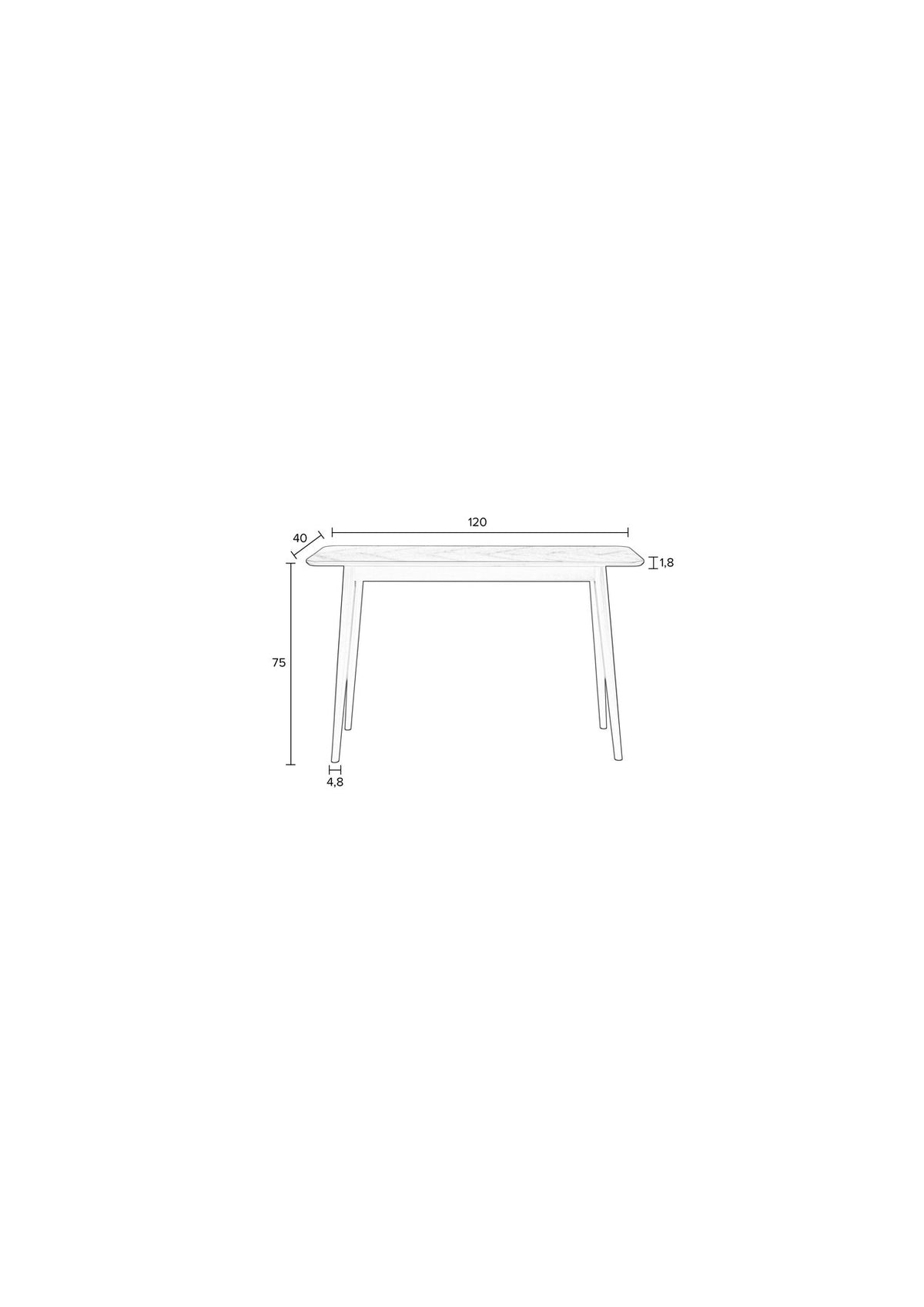 Konsolentisch Fabio in Natur präsentiert im Onlineshop von KAQTU Design AG. Konsolentisch ist von White Label Living
