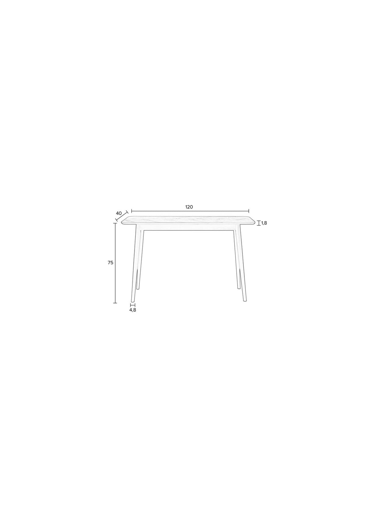 Konsolentisch Fabio in Schwarz präsentiert im Onlineshop von KAQTU Design AG. Konsolentisch ist von White Label Living