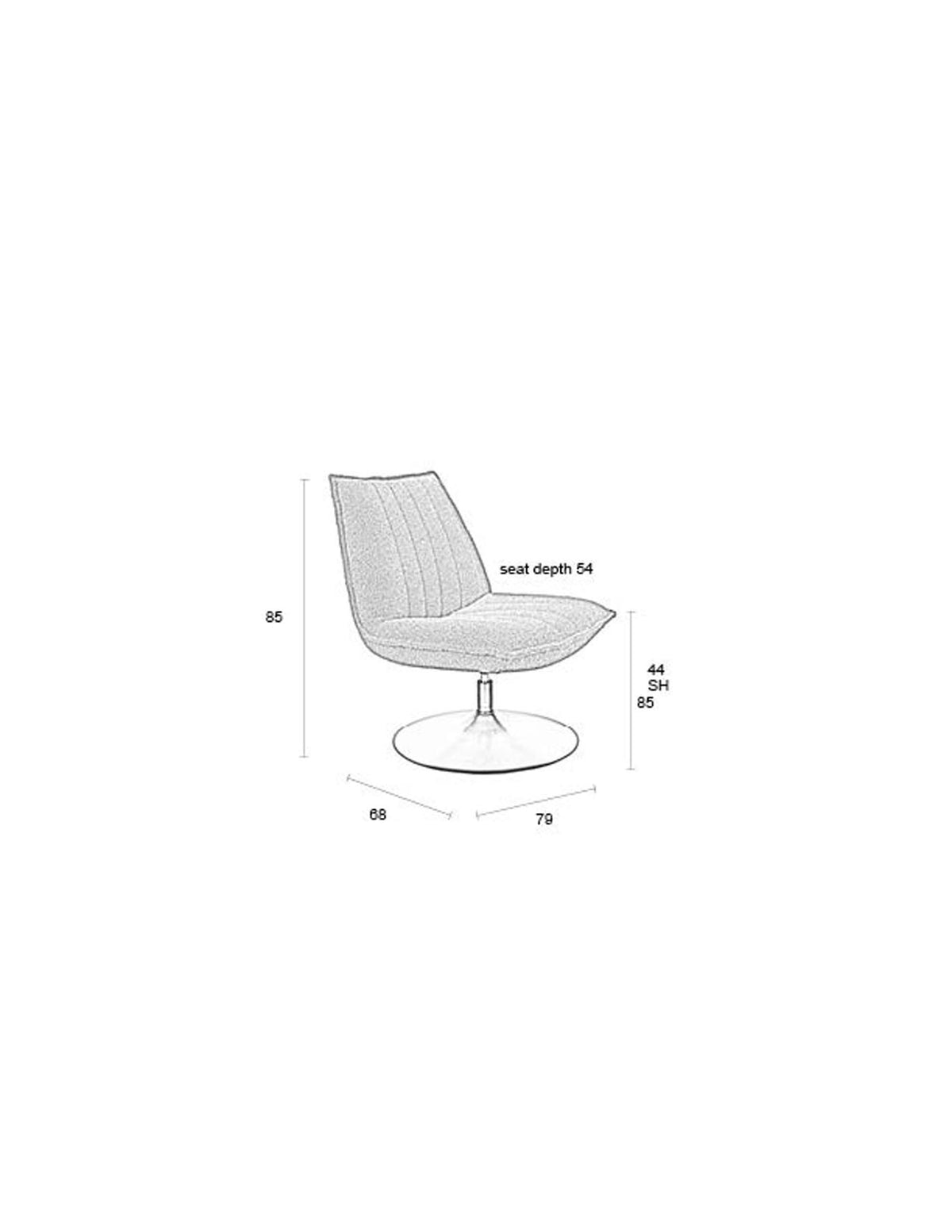 Loungesessel JAX in Braun präsentiert im Onlineshop von KAQTU Design AG. Sessel ist von White Label Living
