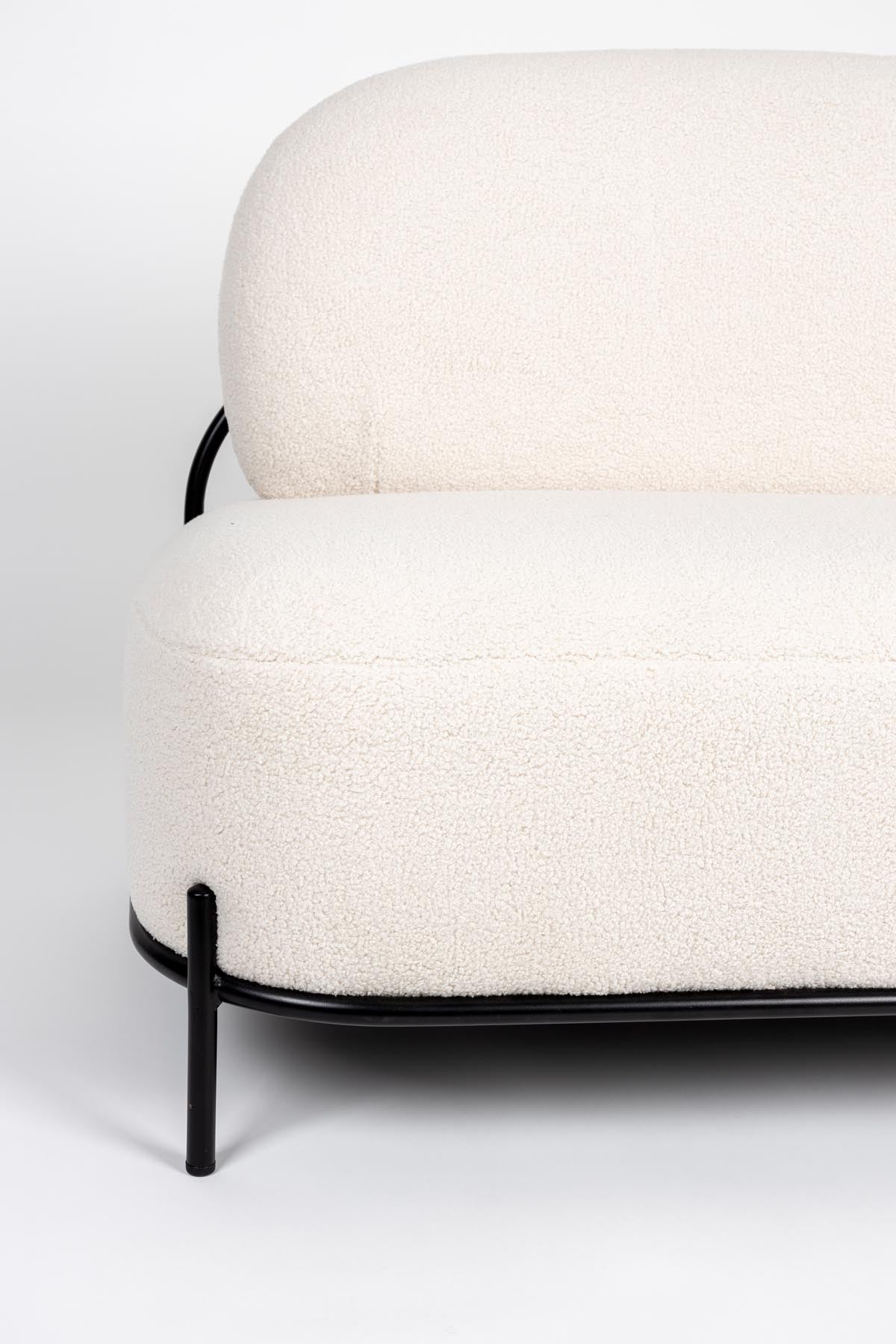 Sofa Polly in Elfenbein präsentiert im Onlineshop von KAQTU Design AG. 2er Sofa ist von White Label Living