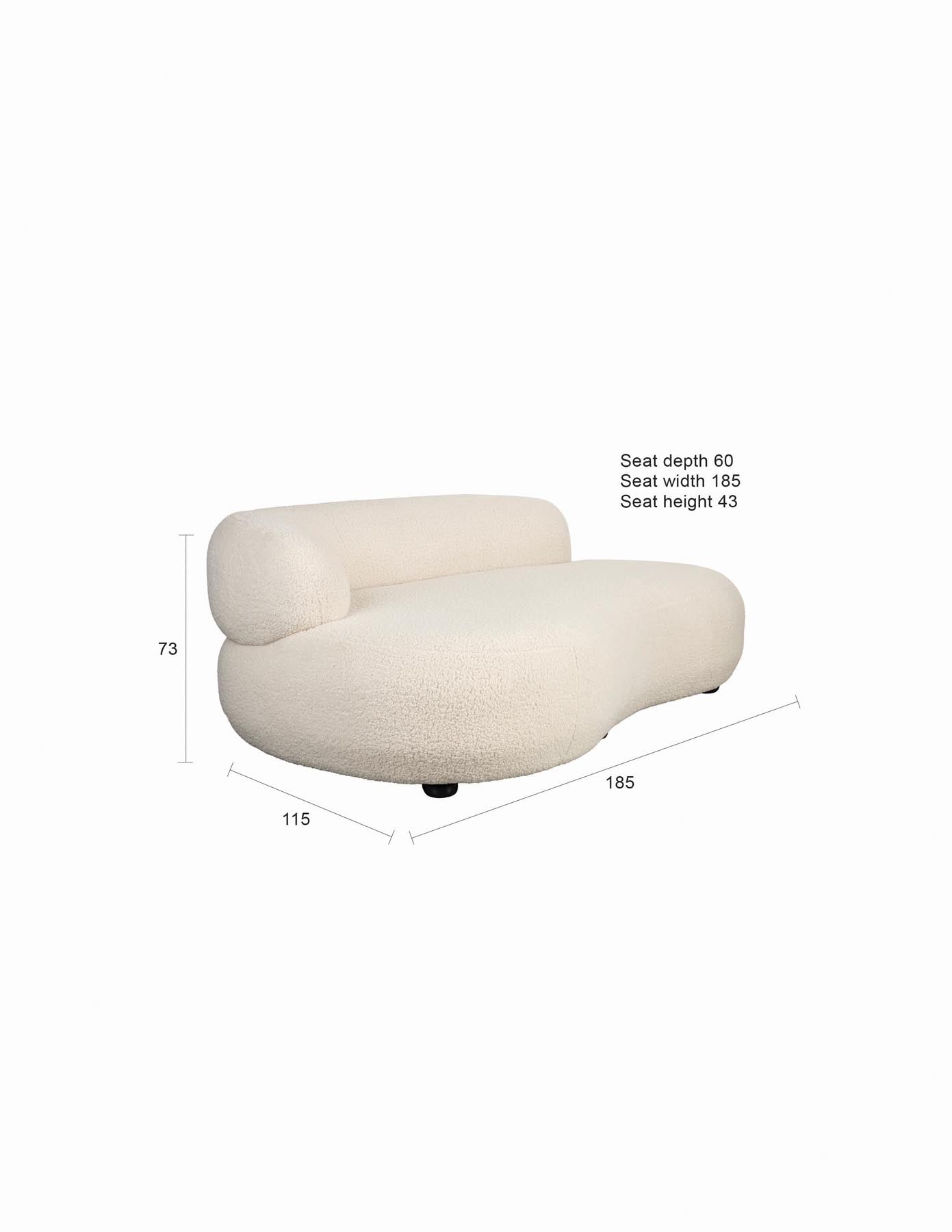 Sofa Noxx in White präsentiert im Onlineshop von KAQTU Design AG. 4er Sofa ist von White Label Living