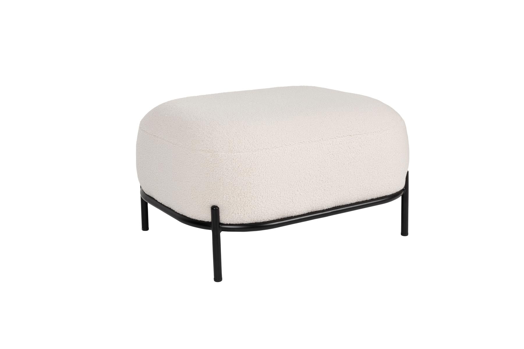 Hocker POLLY in Elfenbein präsentiert im Onlineshop von KAQTU Design AG. Hocker ist von White Label Living
