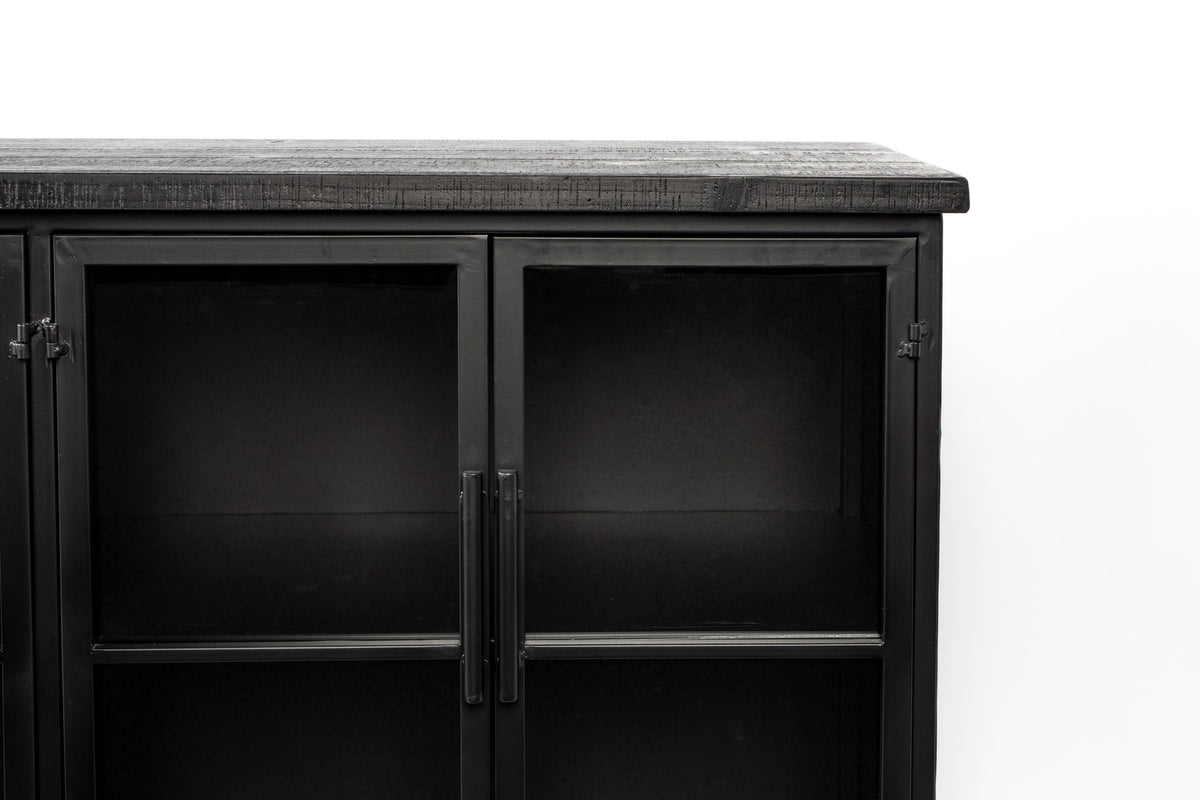 Cabinet FERRE in Schwarz präsentiert im Onlineshop von KAQTU Design AG. Vitrine ist von White Label Living