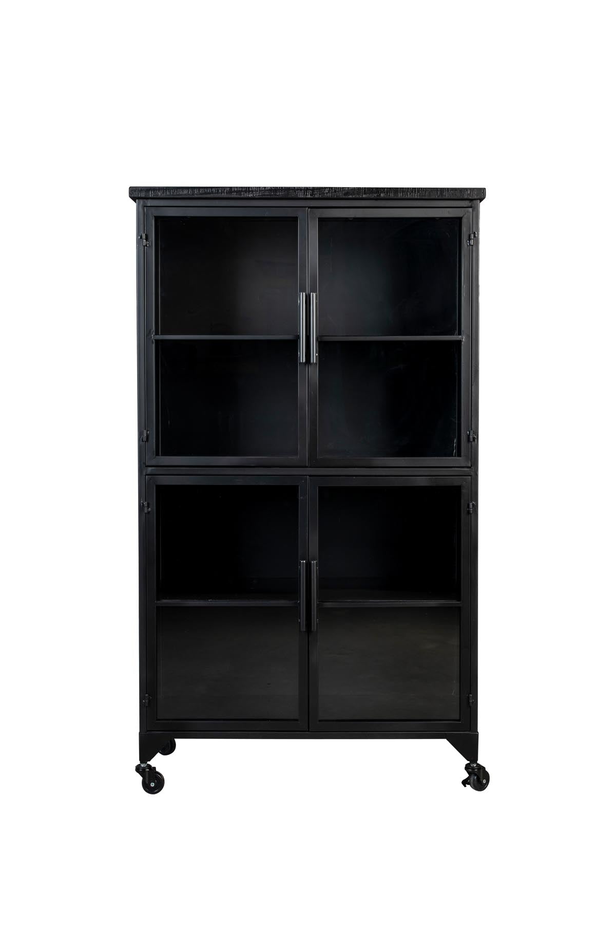 Cabinet FERRE in Schwarz präsentiert im Onlineshop von KAQTU Design AG. Vitrine ist von White Label Living