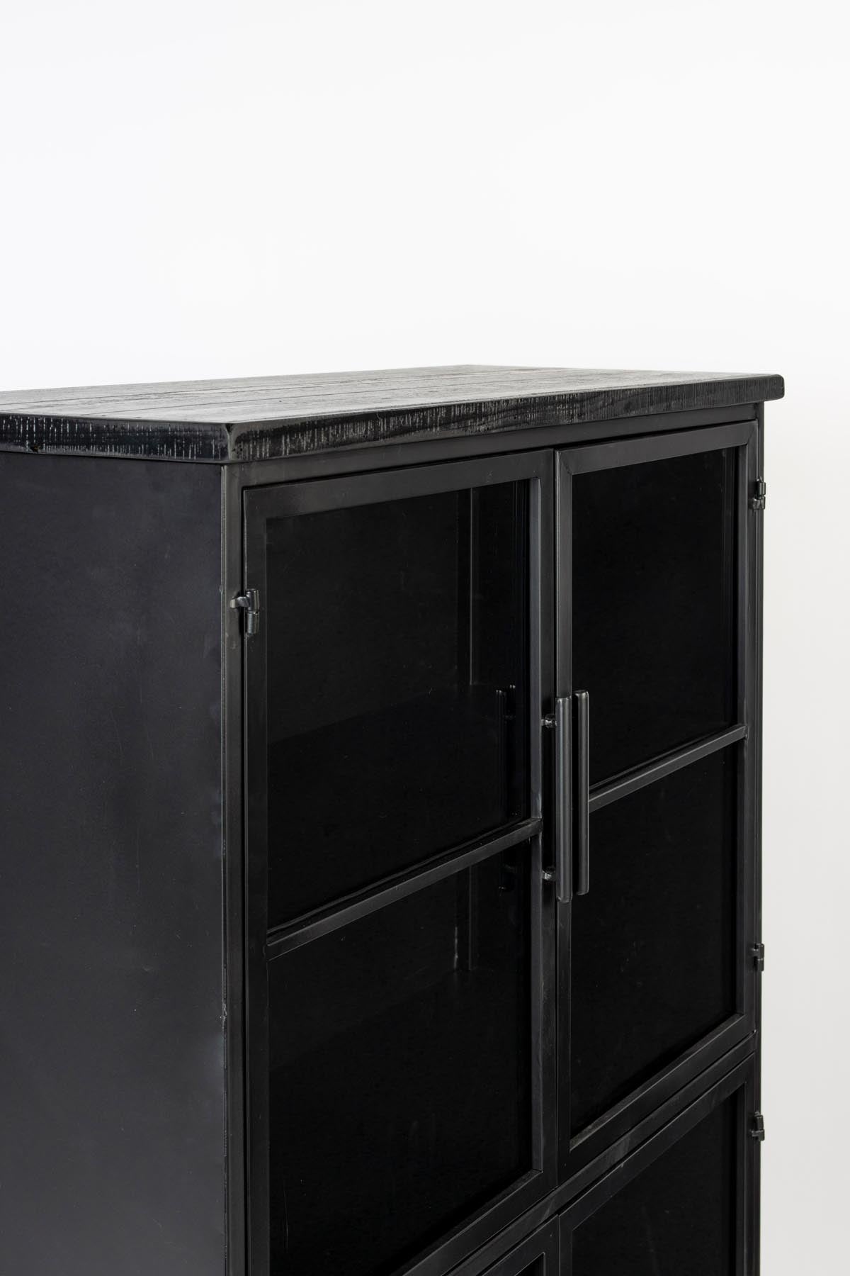 Cabinet FERRE in Schwarz präsentiert im Onlineshop von KAQTU Design AG. Vitrine ist von White Label Living