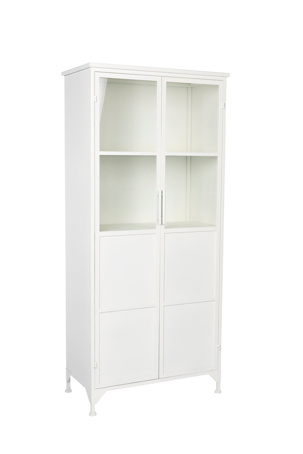 Cabinet MIYA HIGH 2türig in Weiss präsentiert im Onlineshop von KAQTU Design AG. Vitrine ist von White Label Living