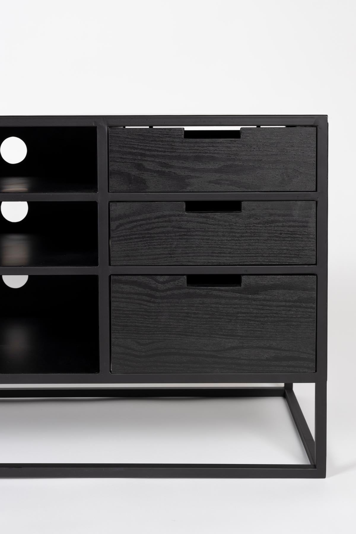 Sideboard Guuji in Schwarz/Natur präsentiert im Onlineshop von KAQTU Design AG. Sideboard ist von White Label Living