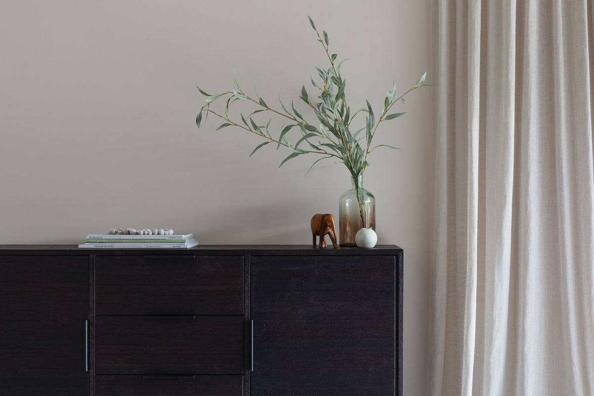 Sideboard Webster hoch in Braun präsentiert im Onlineshop von KAQTU Design AG. High-Sideboard ist von White Label Living