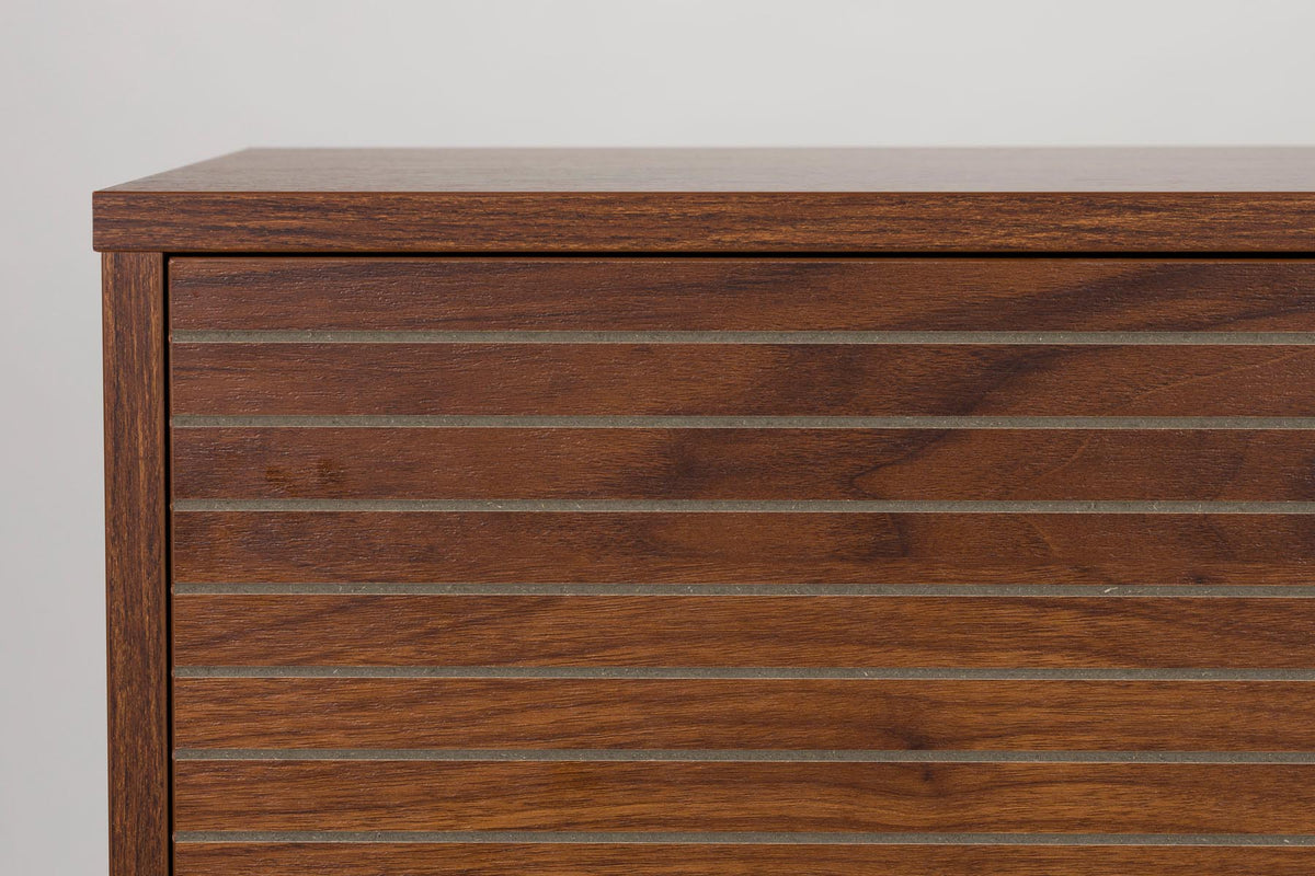 Sideboard Streifen Hoch in Braun präsentiert im Onlineshop von KAQTU Design AG. High-Sideboard ist von White Label Living