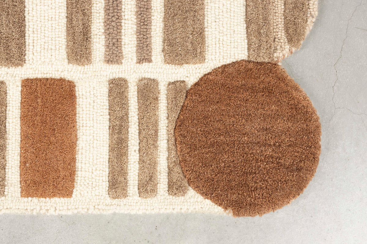 Teppich Mundra 160x230 in beige präsentiert im Onlineshop von KAQTU Design AG. Teppich ist von White Label Living